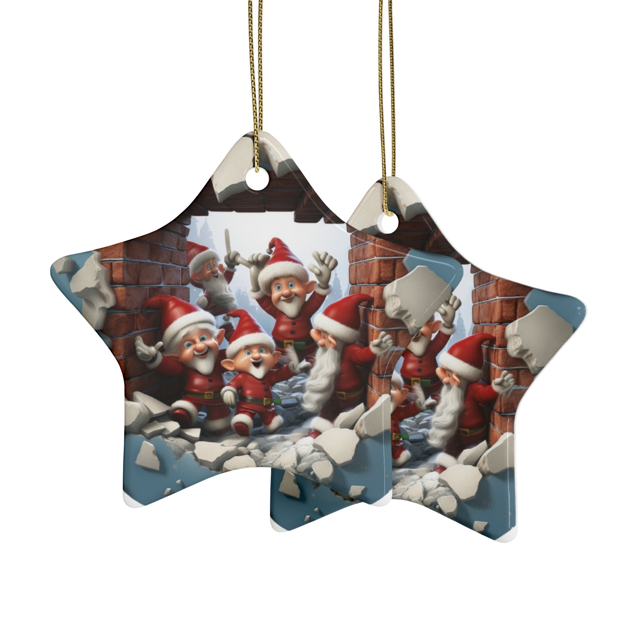 Holiday Ceramic Ornaments - Star Shaped Christmas Decor, Festive Tree Decorations, Unique Gift Ideas, Home and Holiday Decorations, [...]