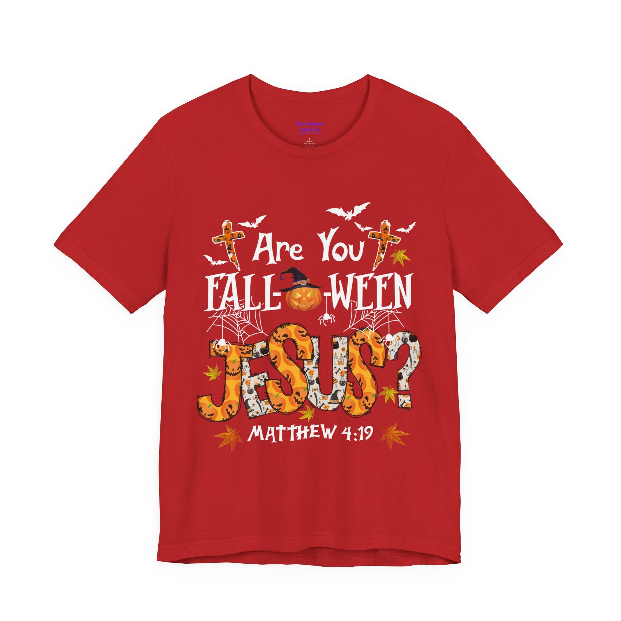 Jesus? Unisex Short Sleeve Tee | Fall Inspired T-Shirt, Autumn Apparel, Halloween Gift, Cozy Casual Wear, Everyday Style