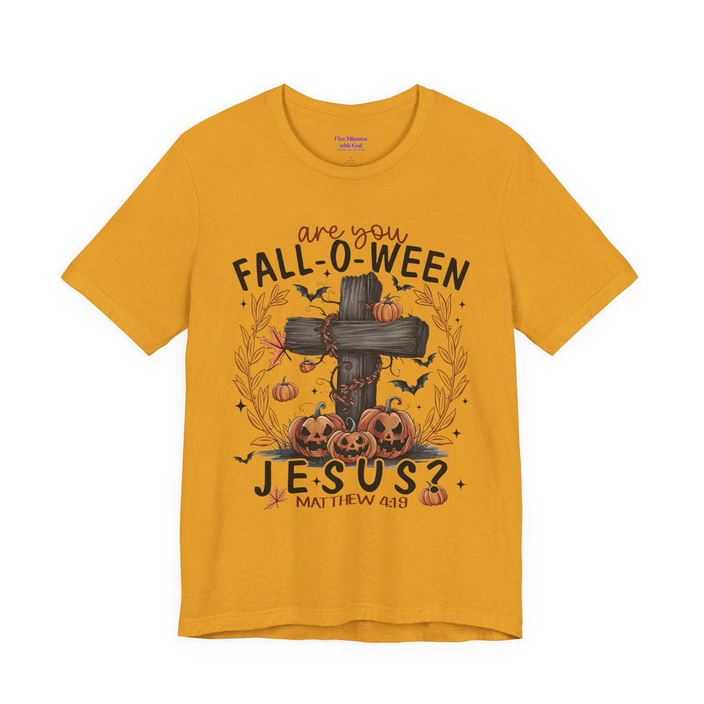 Autumn Pumpkin Christian Tee, Relaxed Fit Unisex Shirt, Fall Inspiration Tee, Cozy Halloween Top, Faith-Based Apparel