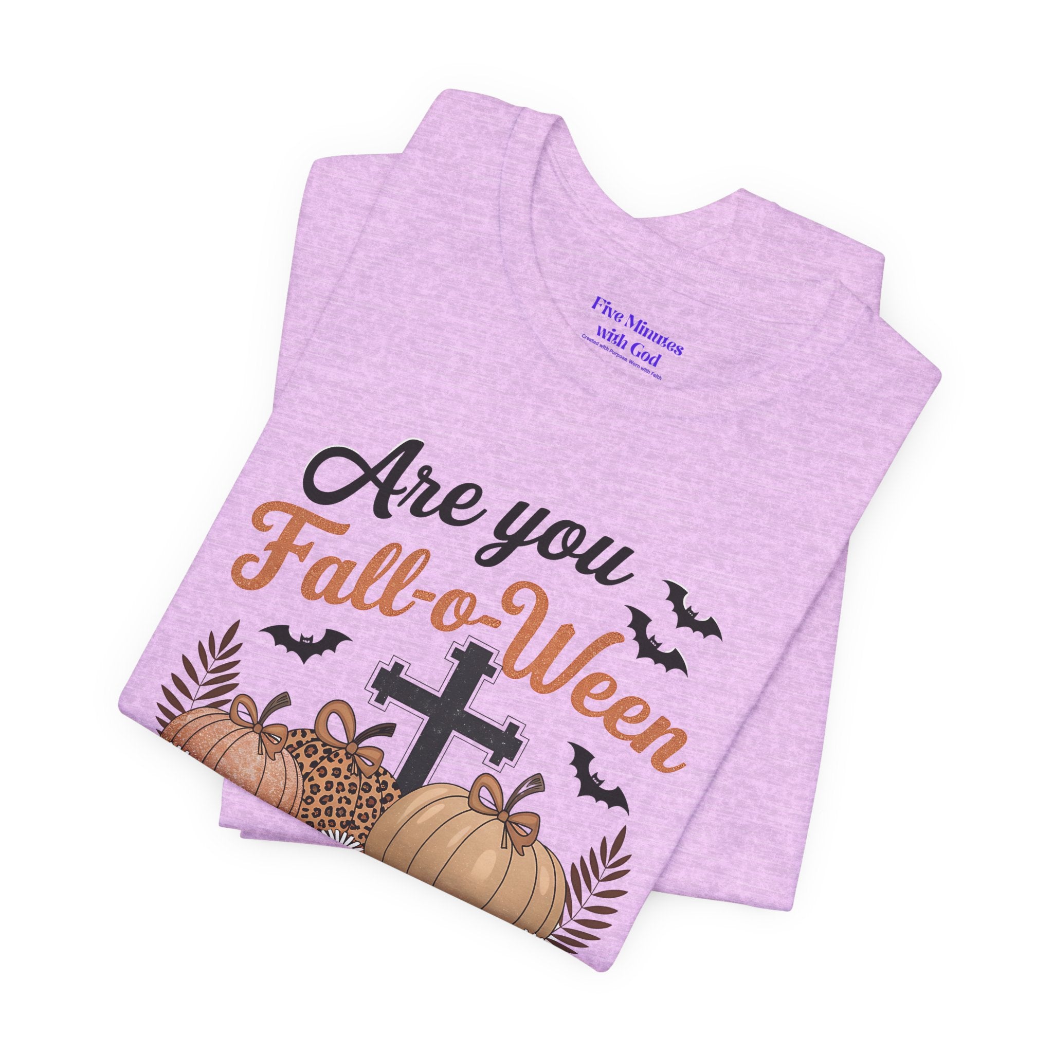 Fall-themed Christian Tee, Are You Fall-o-Ween Jesus?, Unisex Halloween Shirt, Autumn Faith T-Shirt, Pumpkin Design Top