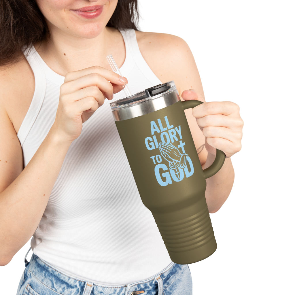 Insulated Travel Mug with Inspirational Quote, Perfect for Coffee Lovers, Bible Verses, Gift for Him/Her, Reusable Drinkware
