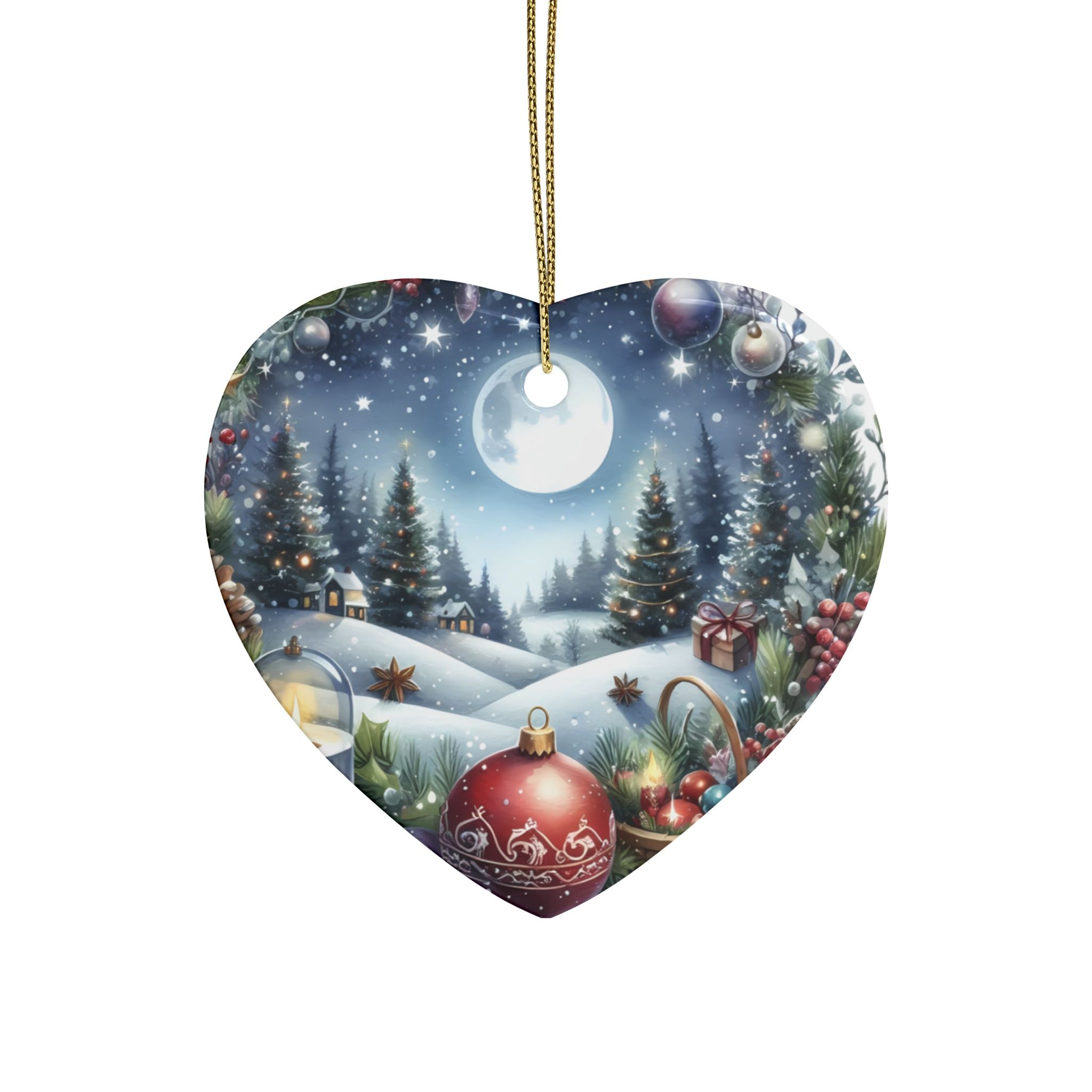 Christmas Ceramic Ornaments - Heart-Shaped Decor for Holiday Celebrations, Tree Decorations, Gift Tags, 1pcs, 5pcs, 10pcs, 20pcs