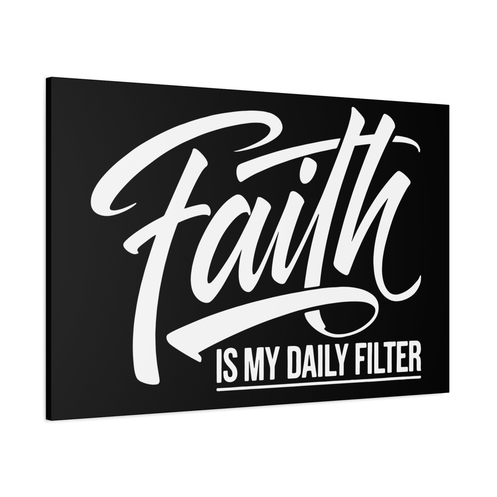Inspirational Canvas Wall Art, Faith Quote Decor, Motivational Home Decor, Gray Wall Hanging, Gift for Faith Lovers