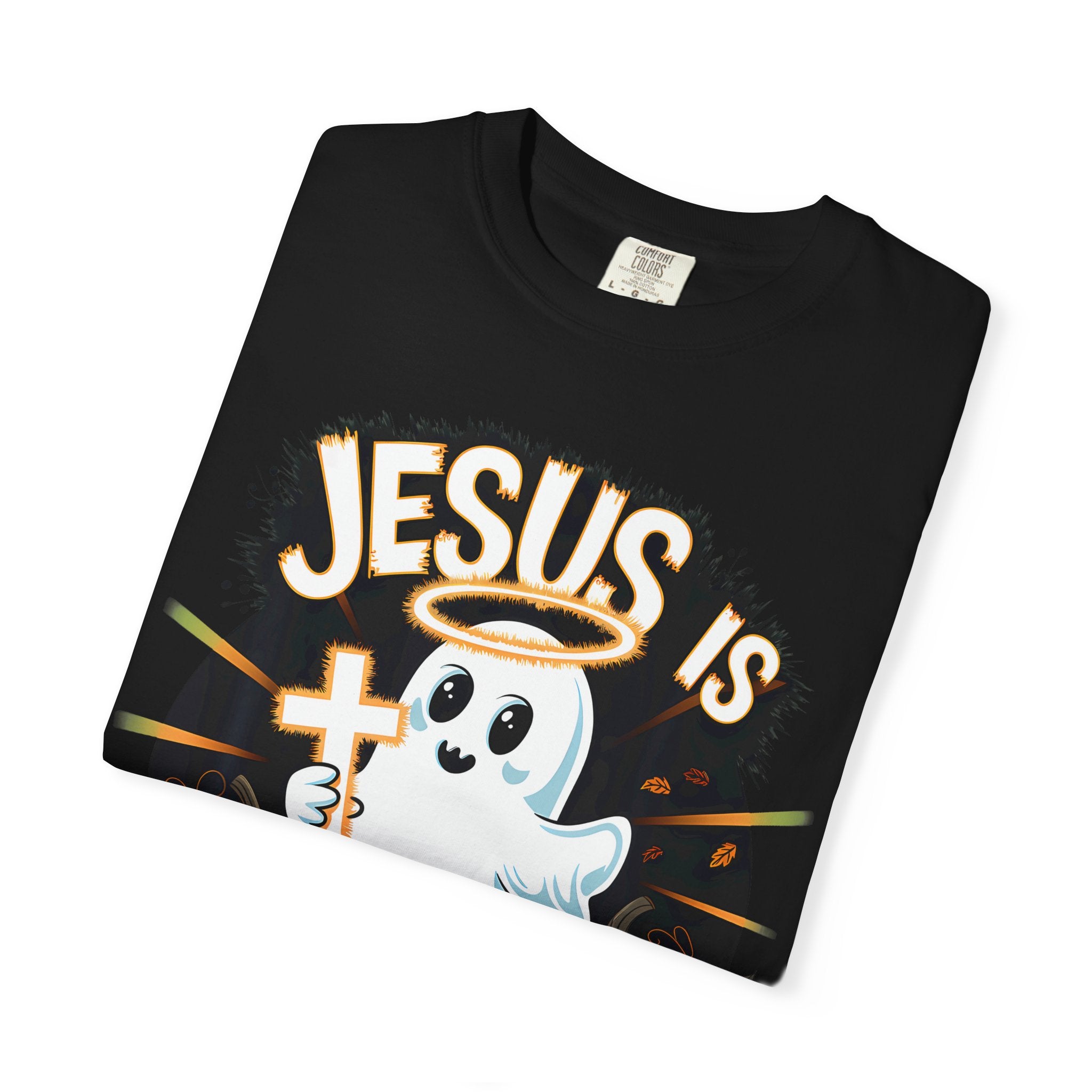 Halloween T-Shirt, Jesus is My Boo Tee, Unisex Ghost Shirt, Fall Apparel, Christian Halloween Gift