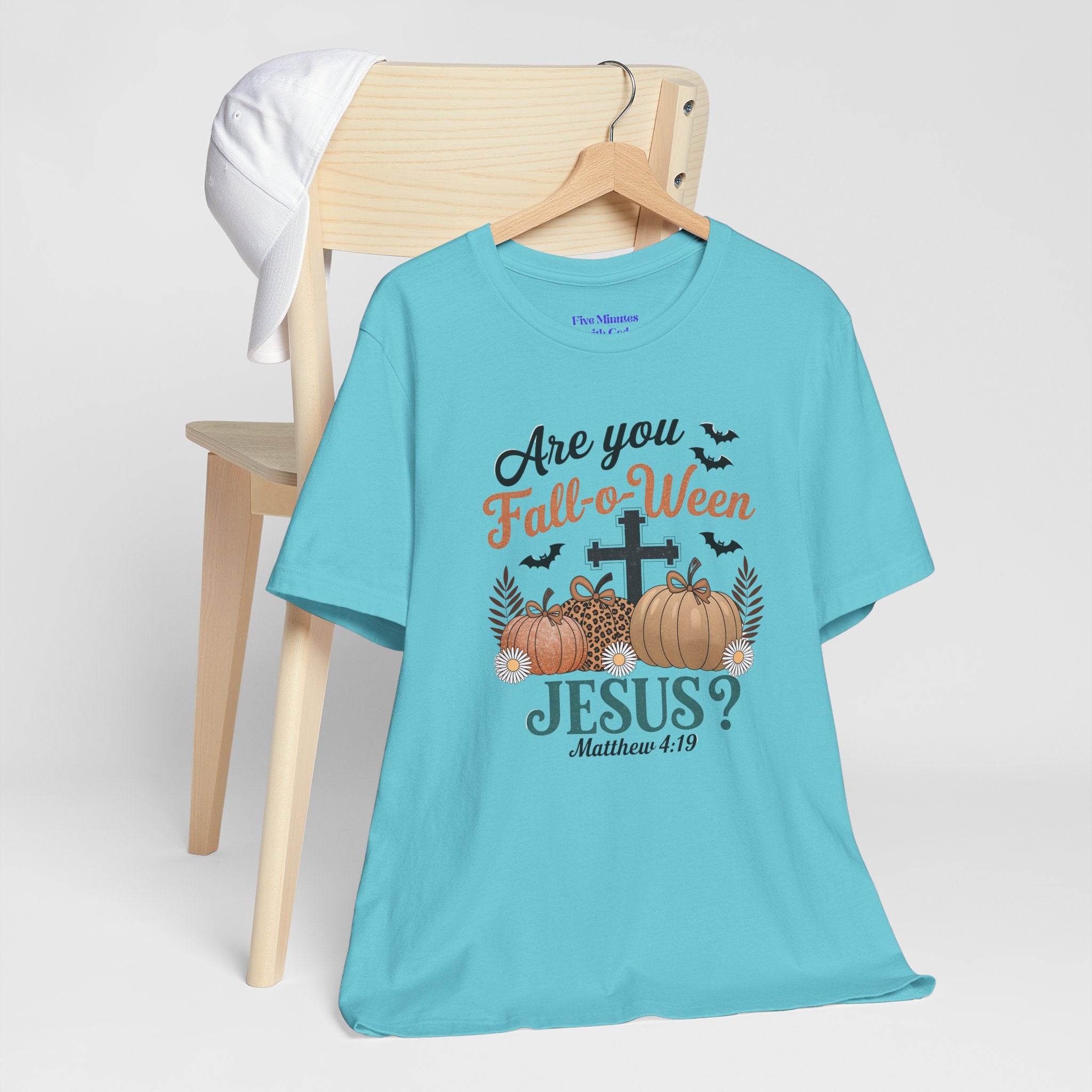 Fall-themed Christian Tee, Are You Fall-o-Ween Jesus?, Unisex Halloween Shirt, Autumn Faith T-Shirt, Pumpkin Design Top
