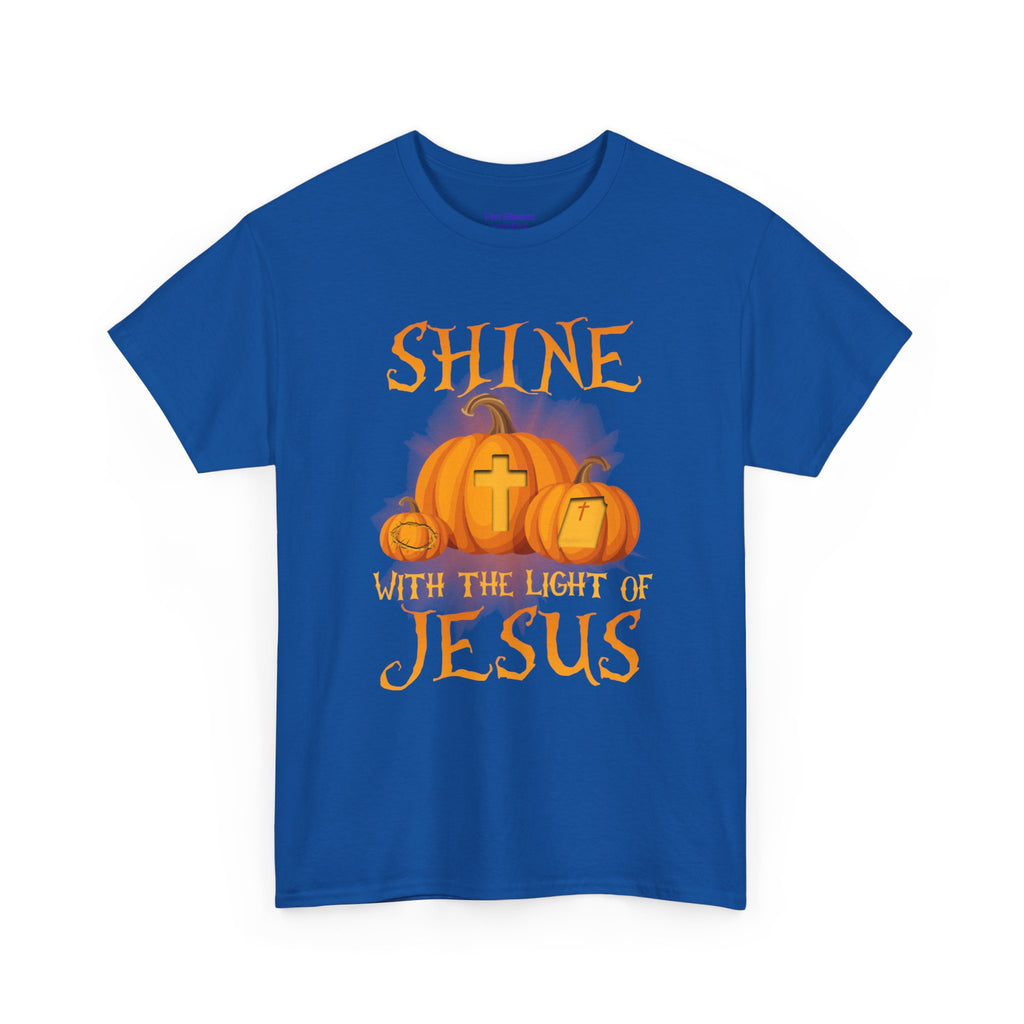 Pumpkin Jesus Unisex Cotton Tee, Faith Tee, Harvest Shirt, Fall Apparel, Christian T-Shirt