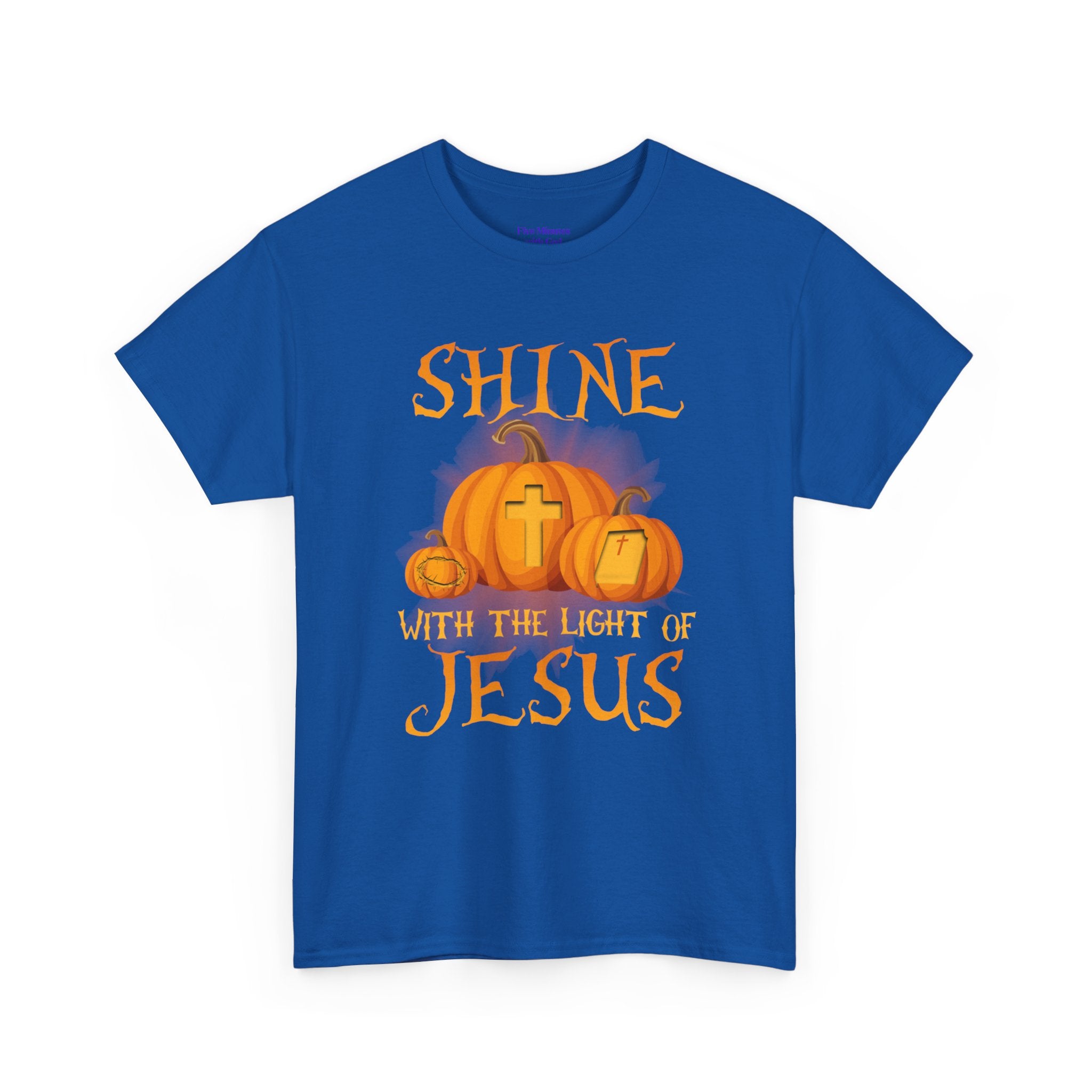 Pumpkin Jesus Unisex Cotton Tee, Faith Tee, Harvest Shirt, Fall Apparel, Christian T-Shirt