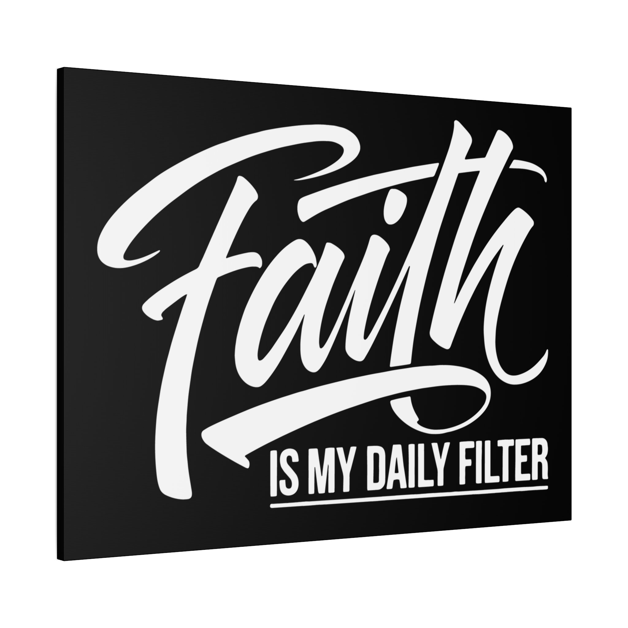 Inspirational Canvas Wall Art, Faith Quote Decor, Motivational Home Decor, Gray Wall Hanging, Gift for Faith Lovers