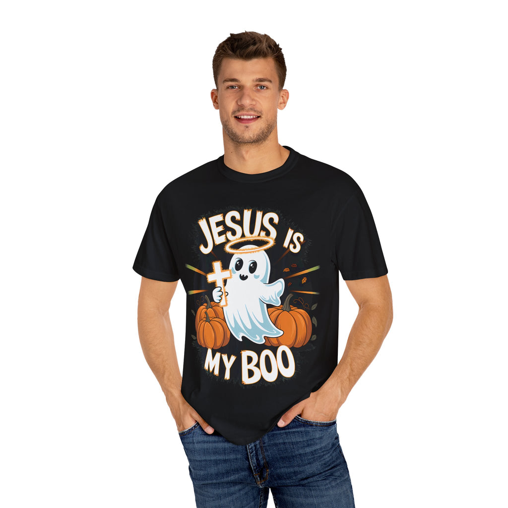 Halloween T-Shirt, Jesus is My Boo Tee, Unisex Ghost Shirt, Fall Apparel, Christian Halloween Gift