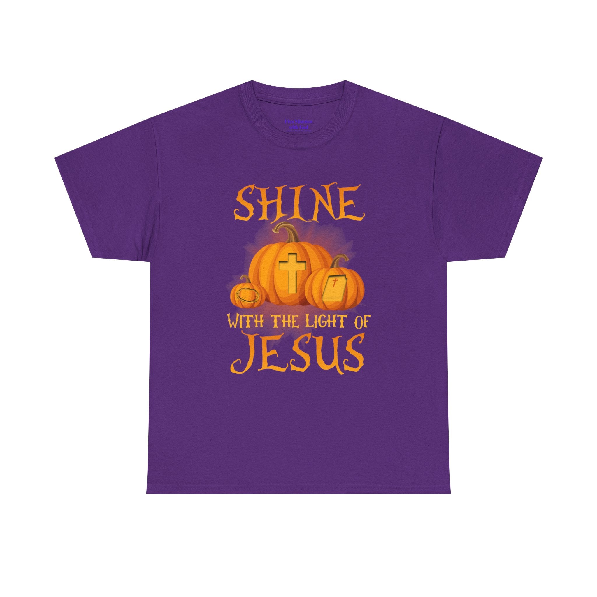 Pumpkin Jesus Unisex Cotton Tee, Faith Tee, Harvest Shirt, Fall Apparel, Christian T-Shirt
