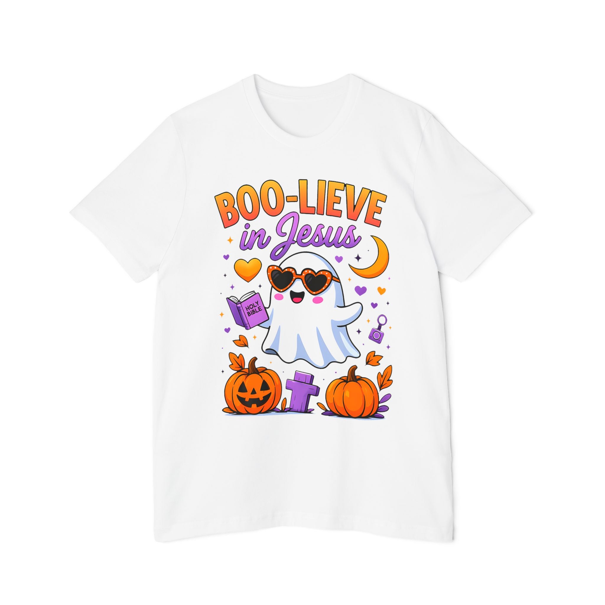 Halloween Christian Ghost T-Shirt, Boo-lieve in Jesus Shirt, Cute Halloween Apparel, Faith-Based Tee, Fall Celebration Top, Spooky [...]