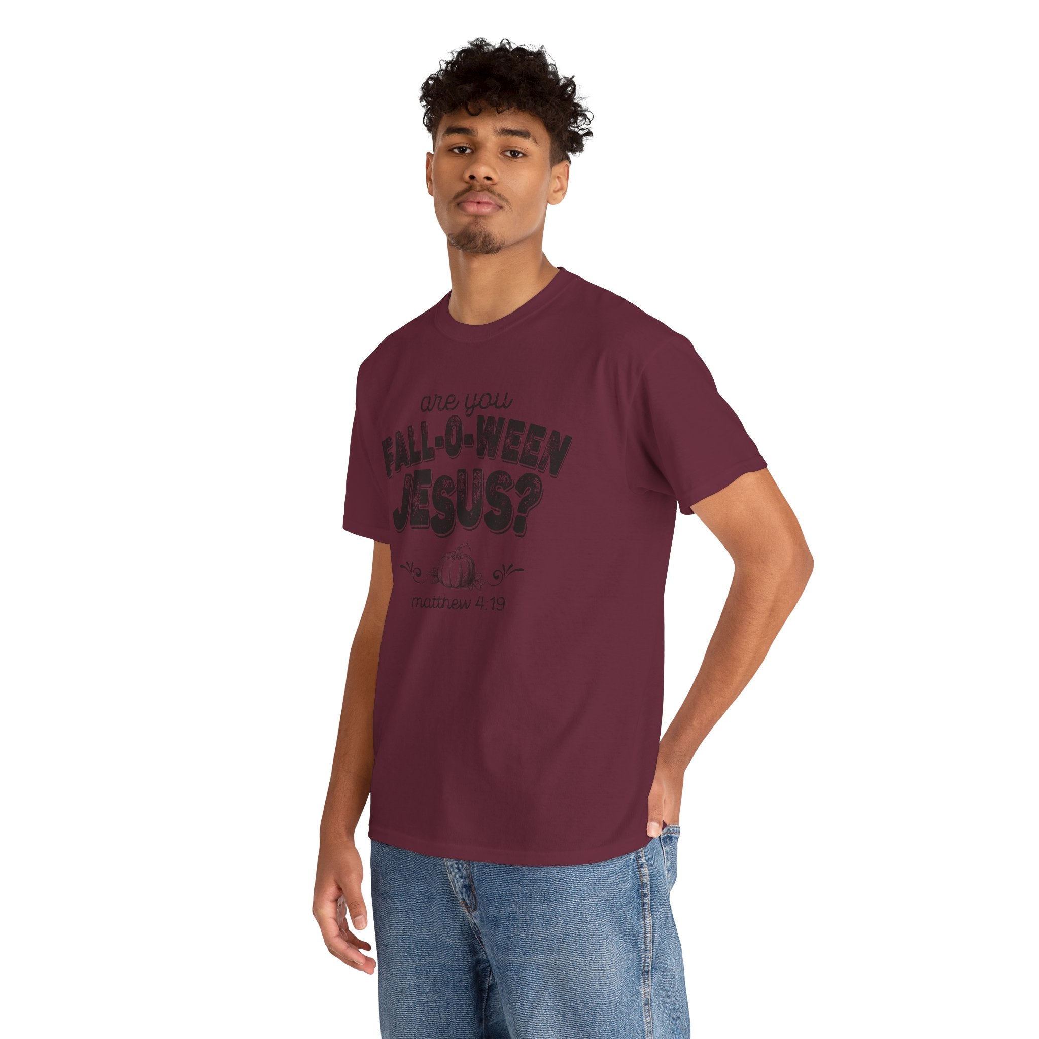 Fall-Themed Tee, Are You Fall-O-Ween Jesus, Unisex Cotton Shirt, Funny Fall Apparel, Halloween T-Shirt, Thanksgiving Gift Ideas