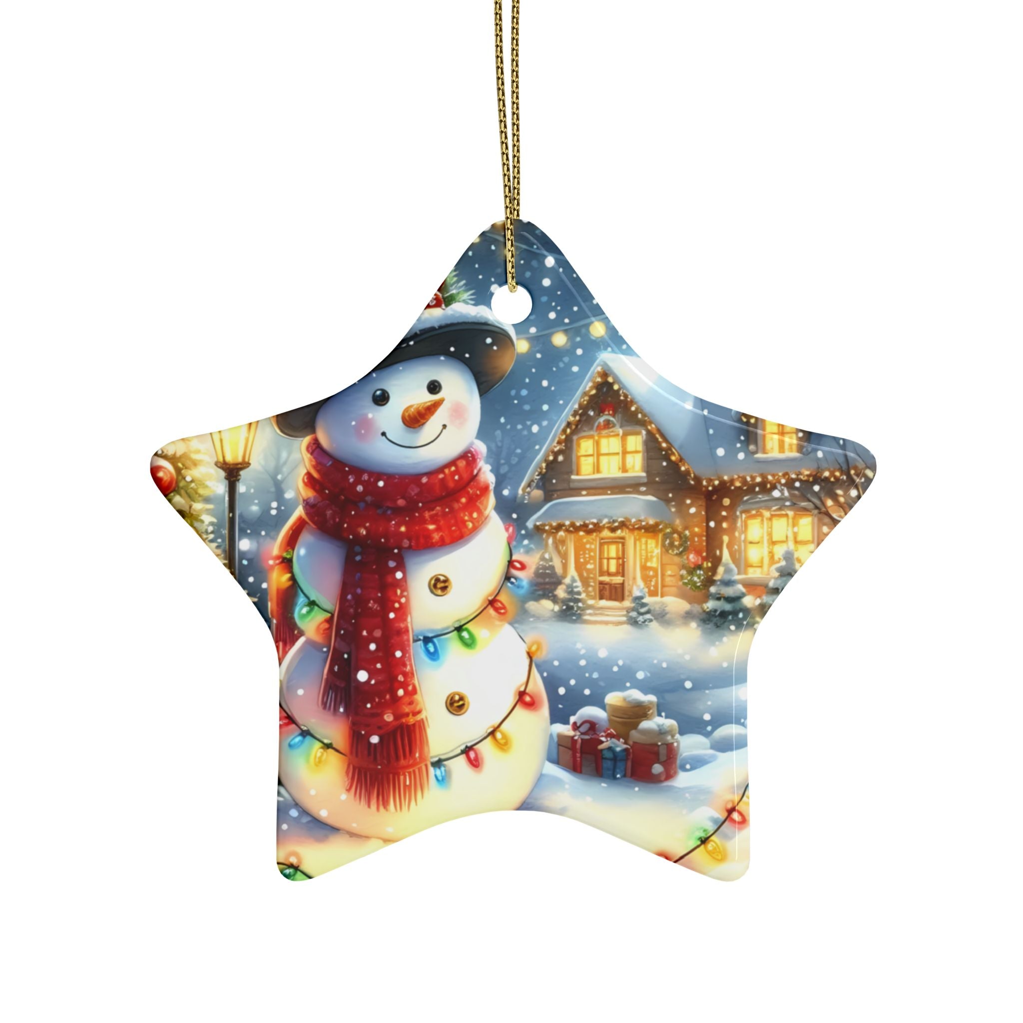 Festive Ceramic Ornaments - Heart-Shaped Snowman Decorations for Christmas, Tree Decor, Holiday Gifts, Home Accents