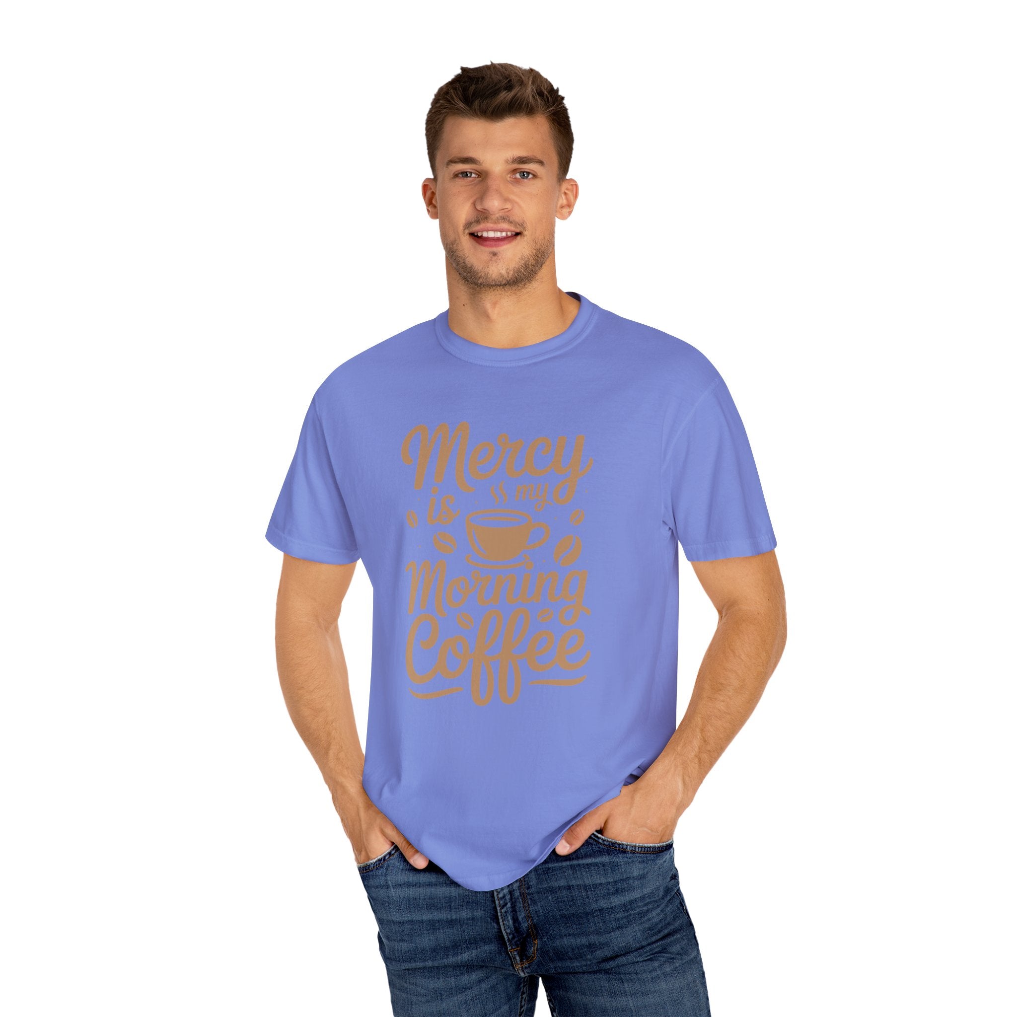 Coffee Lovers Unisex Tee - 'Mercy is my Morning Coffee',