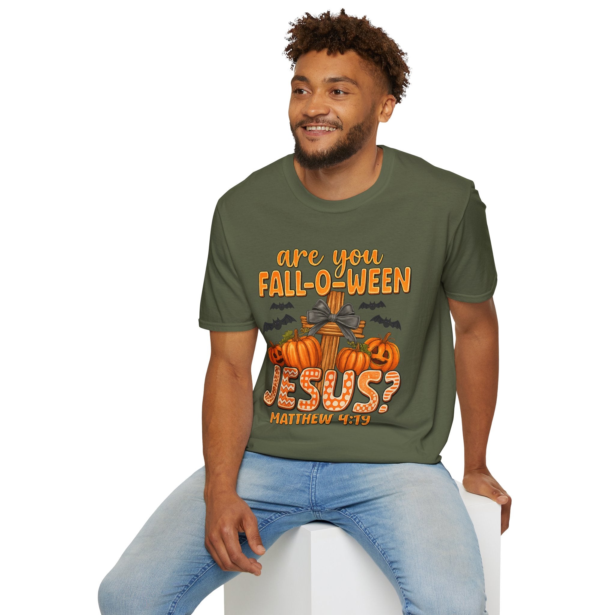 Funny Christian Halloween T-Shirt, Jesus Pumpkin Tee, Unisex Fall Shirt, Autumn Festive Apparel, Holiday Gift Idea
