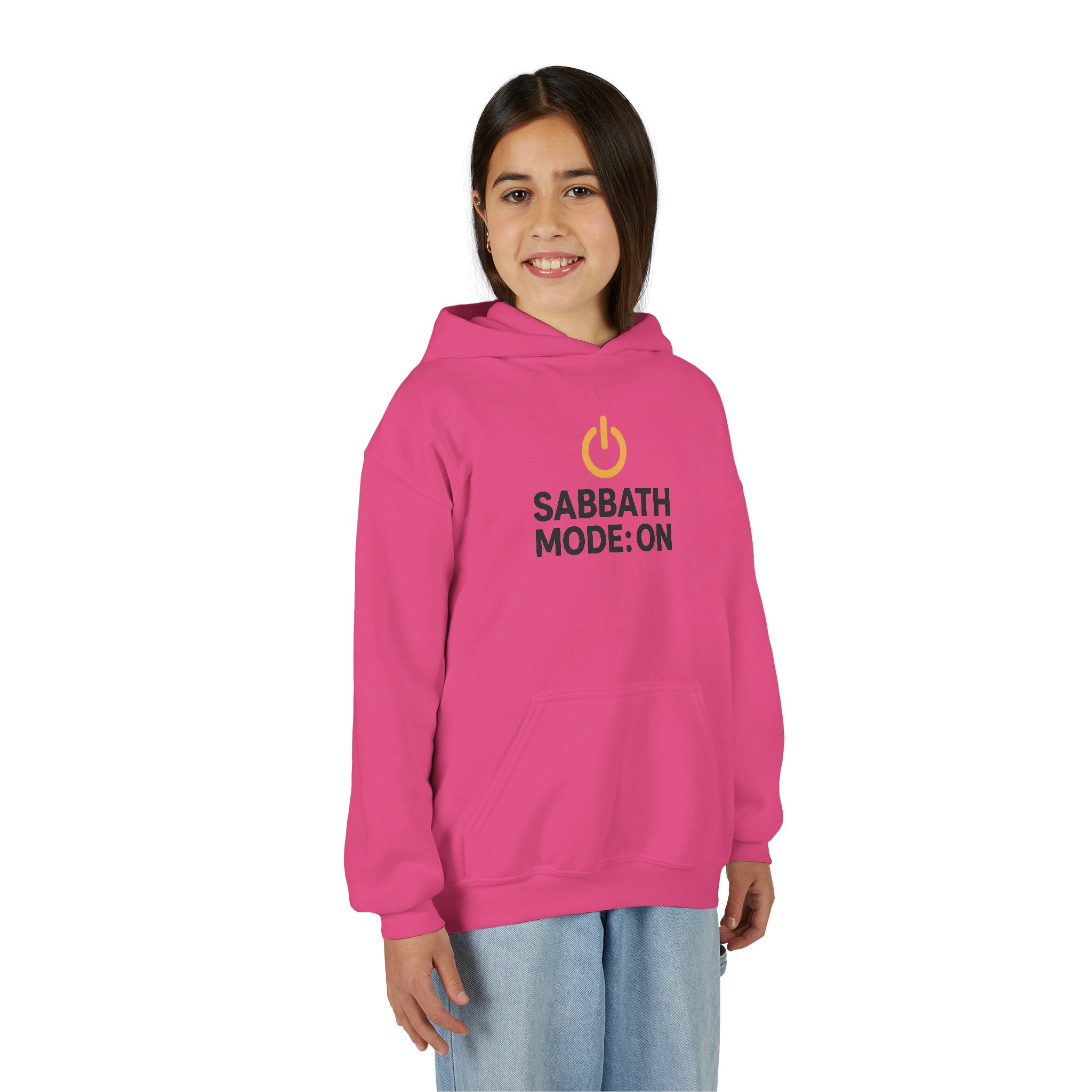 Sabbath Mode Youth Hoodie, Comfortable Hooded Sweatshirt for Kids, Perfect for Religious Observances, Christian Gift, Sunday Wear