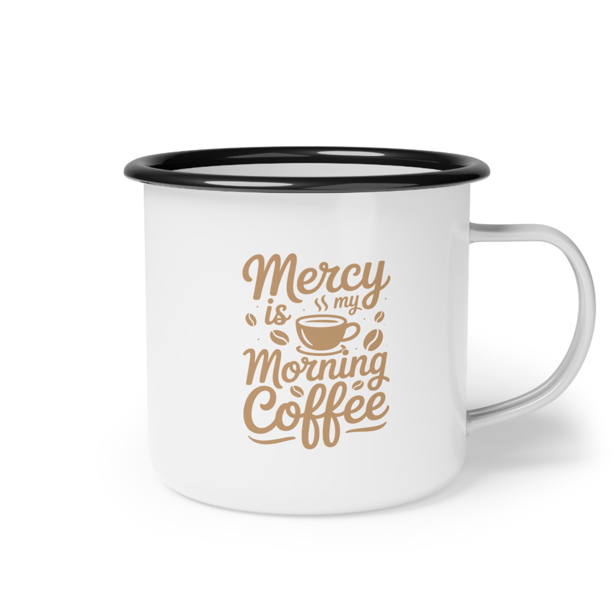 Rustic Enamel Camp Cup for Outdoor Adventures, Camping Mug, Coffee Cup, Personalized Gift, Nature Lover's Drinkware