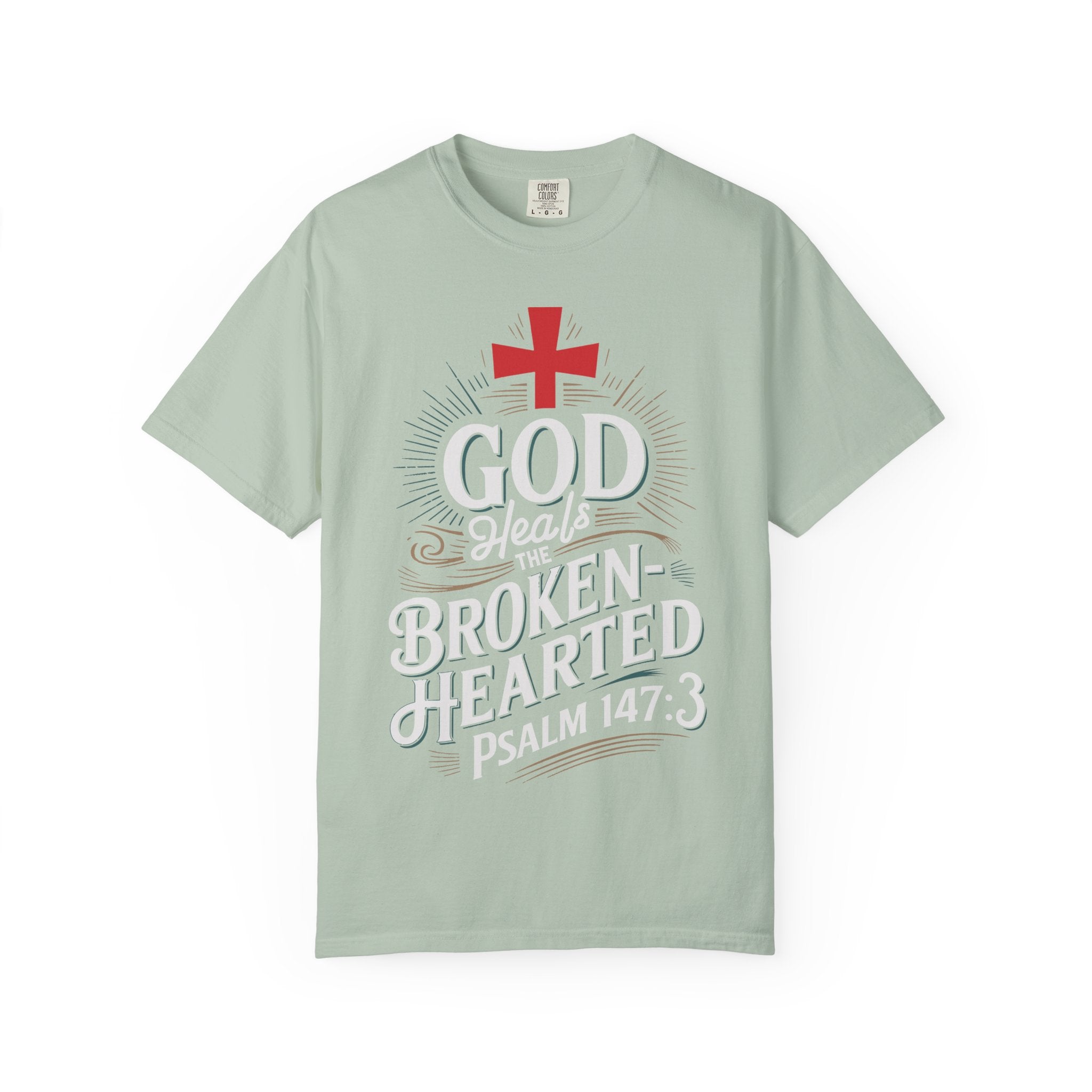 Faith-Inspired Unisex T-Shirt, God Heals The Broken-Hearted Tee