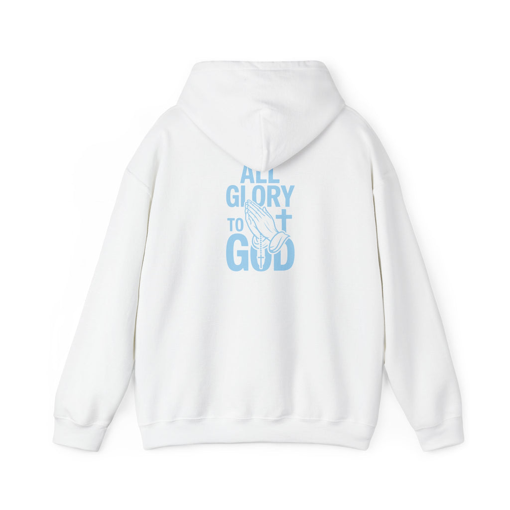 Unisex Inspirational Hooded Sweatshirt - All Glory to God, Faith, Religion, Christian Gifts, Casual Wear, Cozy Hoodie