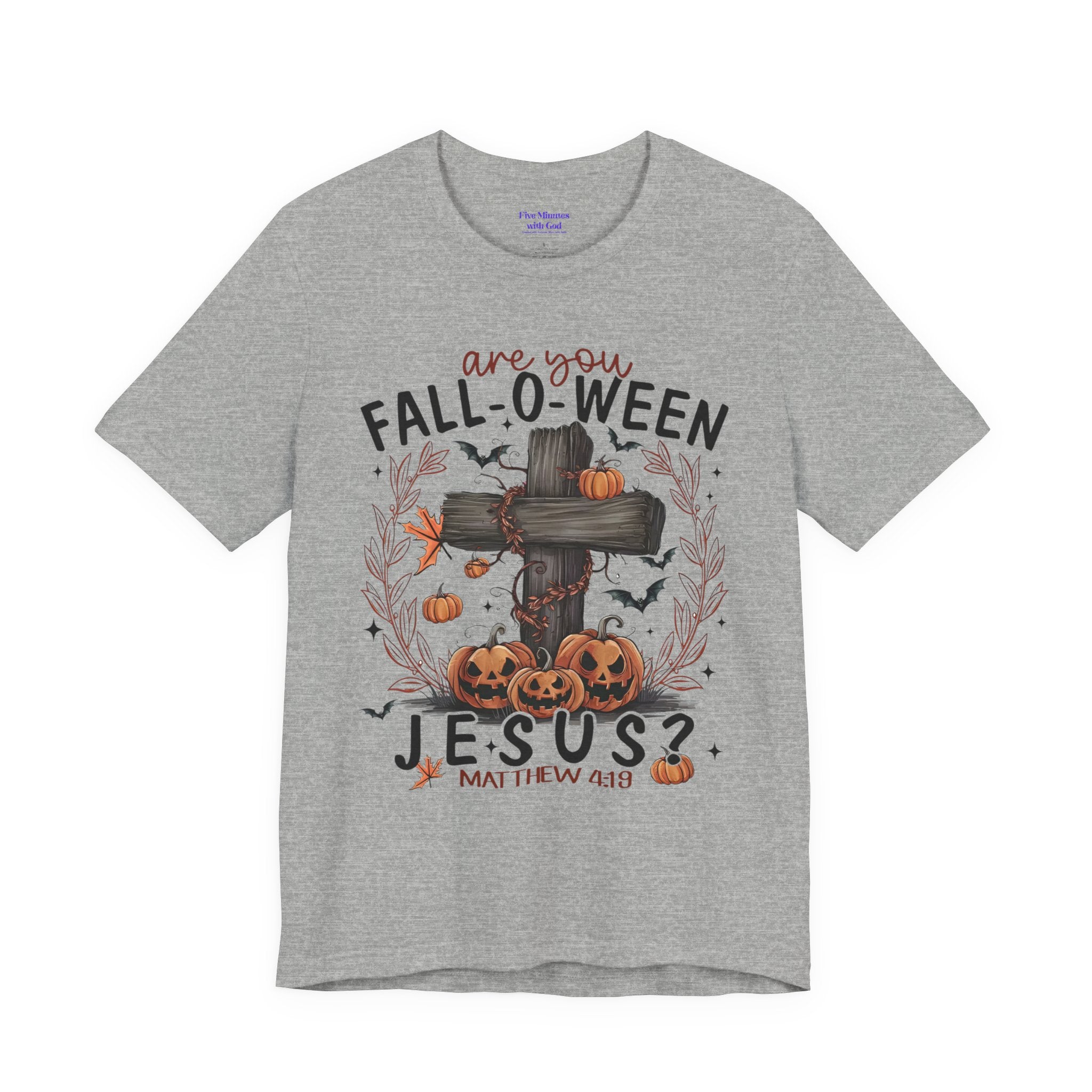 Autumn Pumpkin Christian Tee, Relaxed Fit Unisex Shirt, Fall Inspiration Tee, Cozy Halloween Top, Faith-Based Apparel