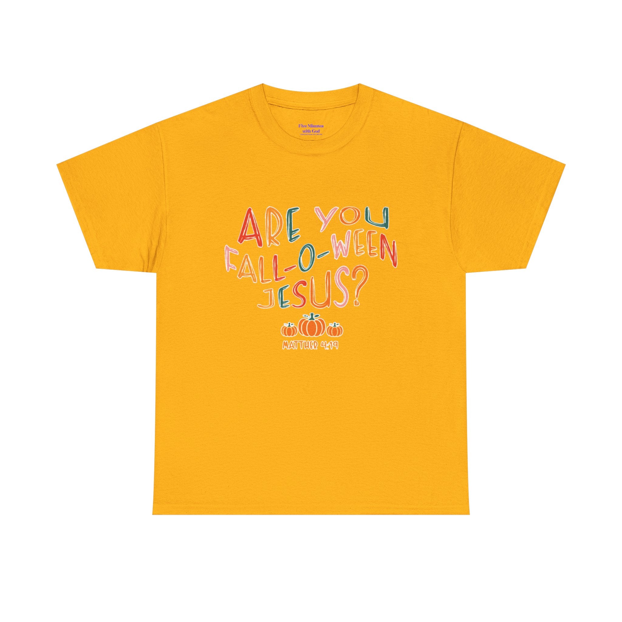 Unisex Fall-O-Ween Jesus Tee, Halloween T-Shirt, Christian Apparel, Autumn Fashion, Fun Holiday Shirt, Pumpkin Theme