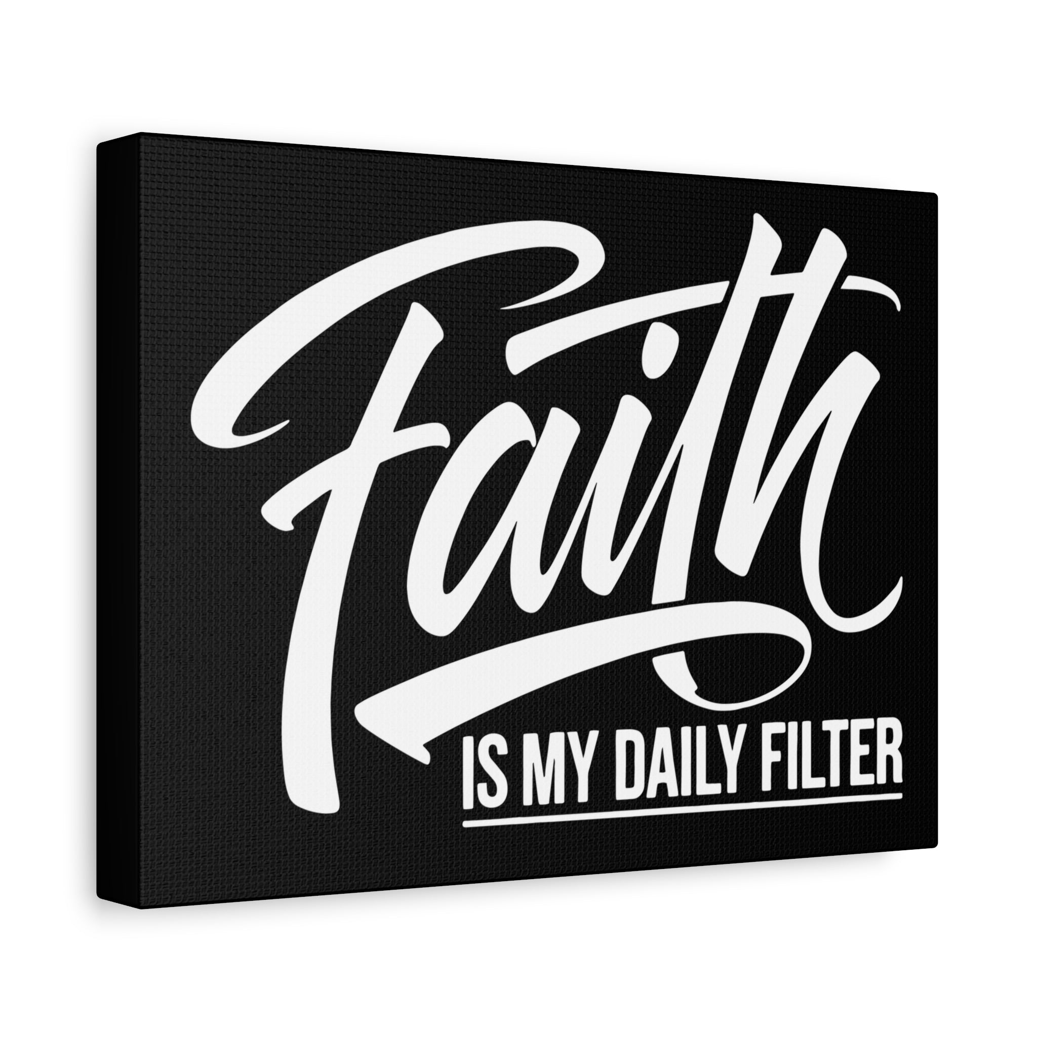 Inspirational Canvas Wall Art, Faith Quote Decor, Motivational Home Decor, Gray Wall Hanging, Gift for Faith Lovers