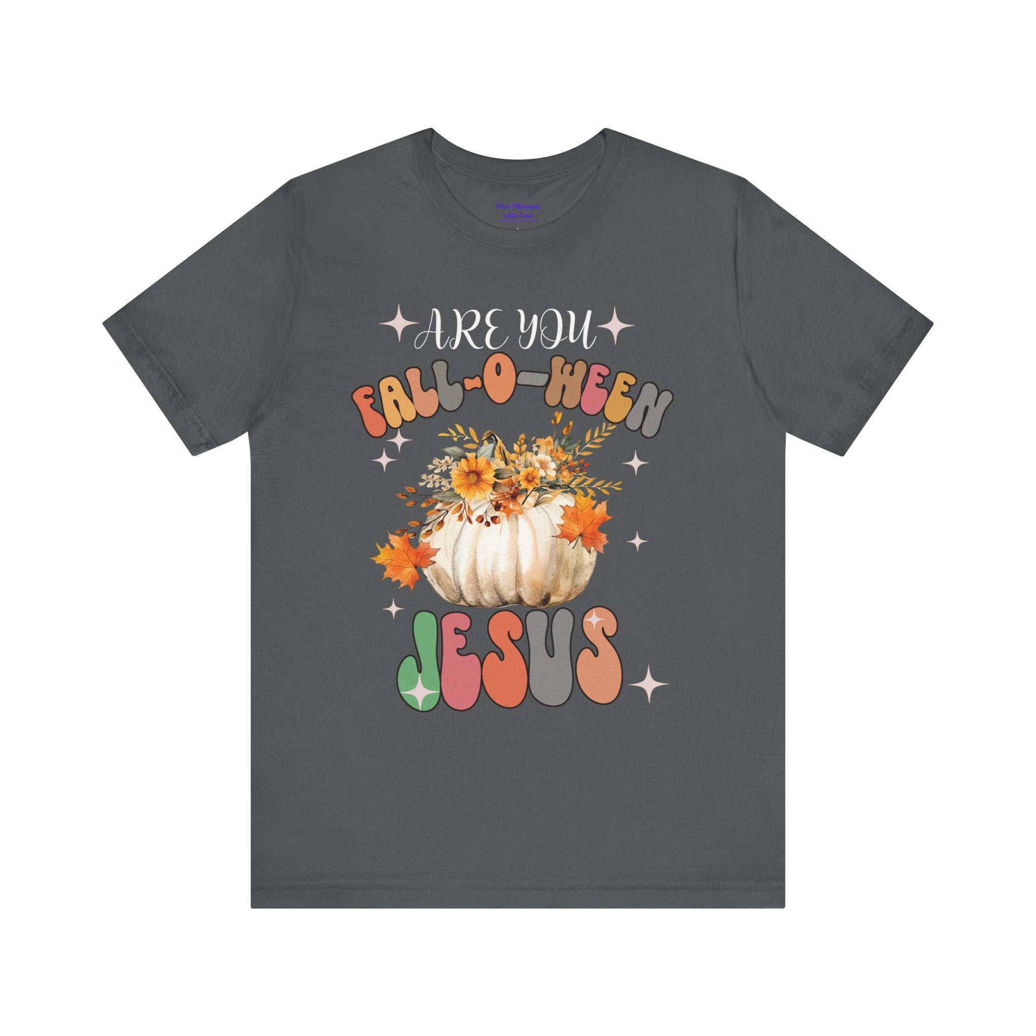 Fall-Themed Jesus Tee, Unisex Jersey T-Shirt, Cozy Autumn Apparel, Thanksgiving Gift, Fall Celebration Shirt, Christian Fashion