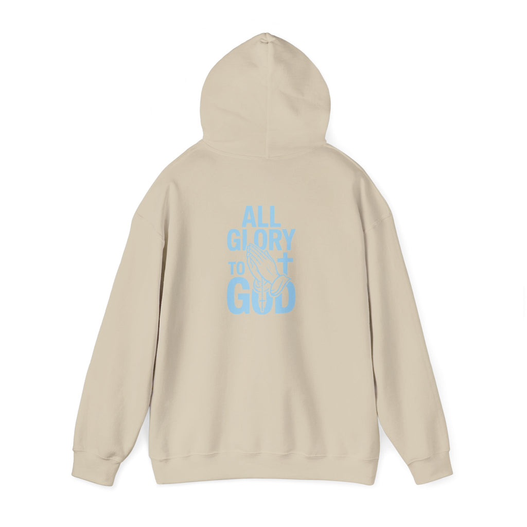 Unisex Inspirational Hooded Sweatshirt - All Glory to God, Faith, Religion, Christian Gifts, Casual Wear, Cozy Hoodie