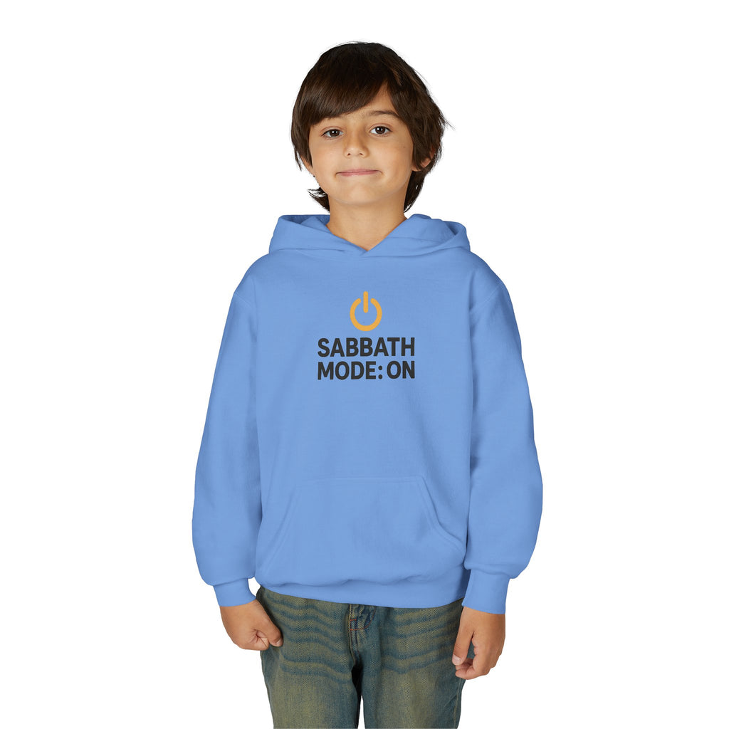Sabbath Mode Youth Hoodie, Comfortable Hooded Sweatshirt for Kids, Perfect for Religious Observances, Christian Gift, Sunday Wear