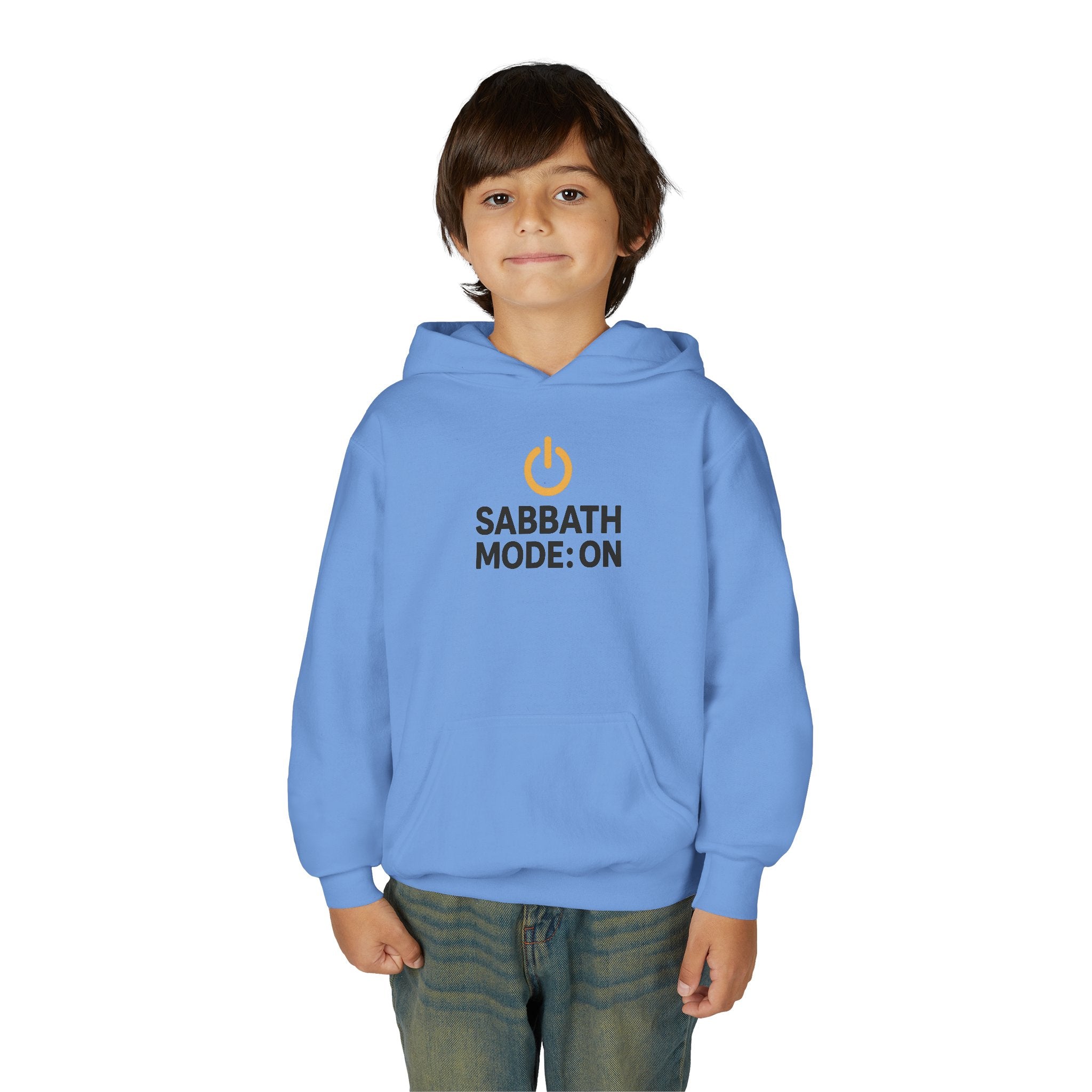 Sabbath Mode Youth Hoodie, Comfortable Hooded Sweatshirt for Kids, Perfect for Religious Observances, Christian Gift, Sunday Wear