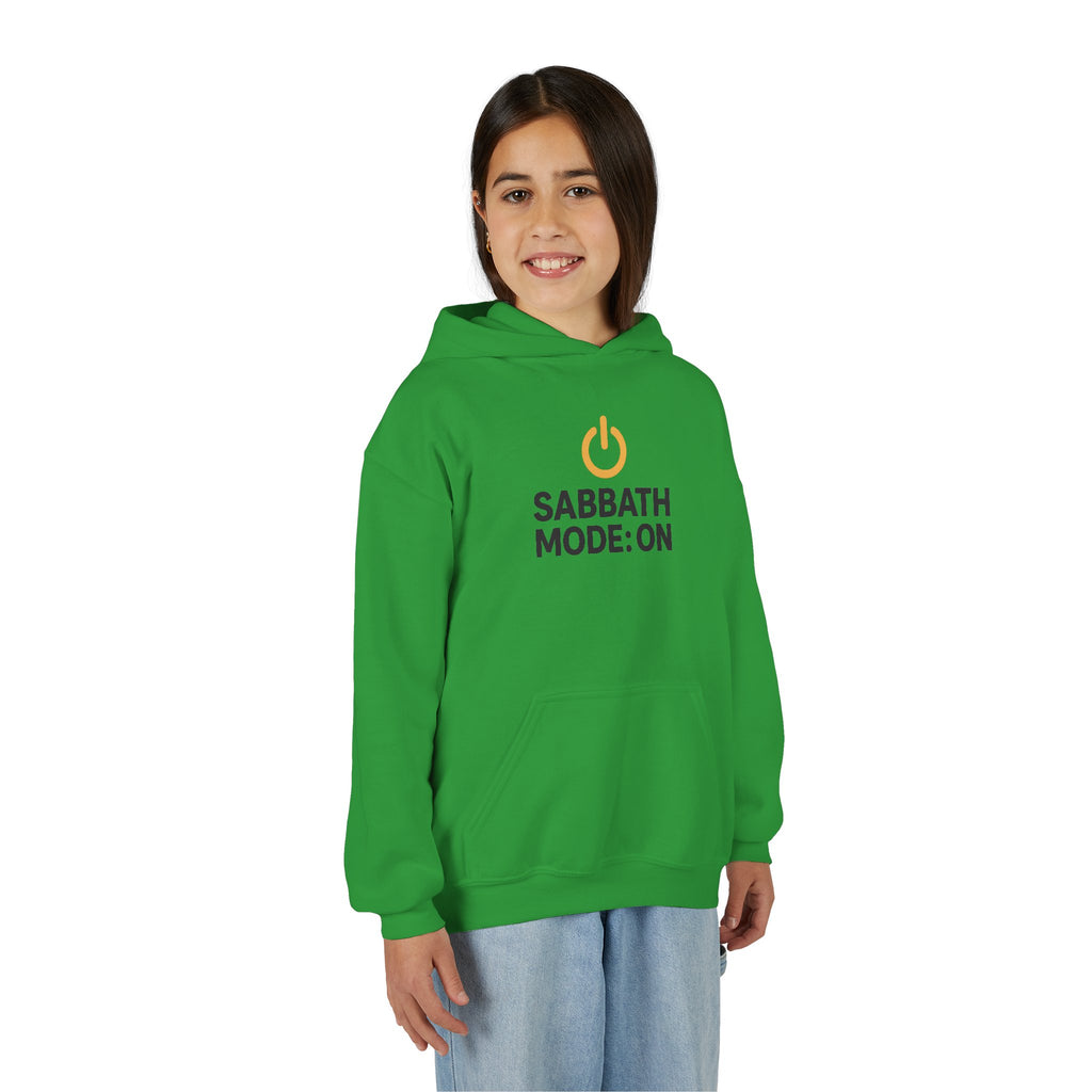 Sabbath Mode Youth Hoodie, Comfortable Hooded Sweatshirt for Kids, Perfect for Religious Observances, Christian Gift, Sunday Wear