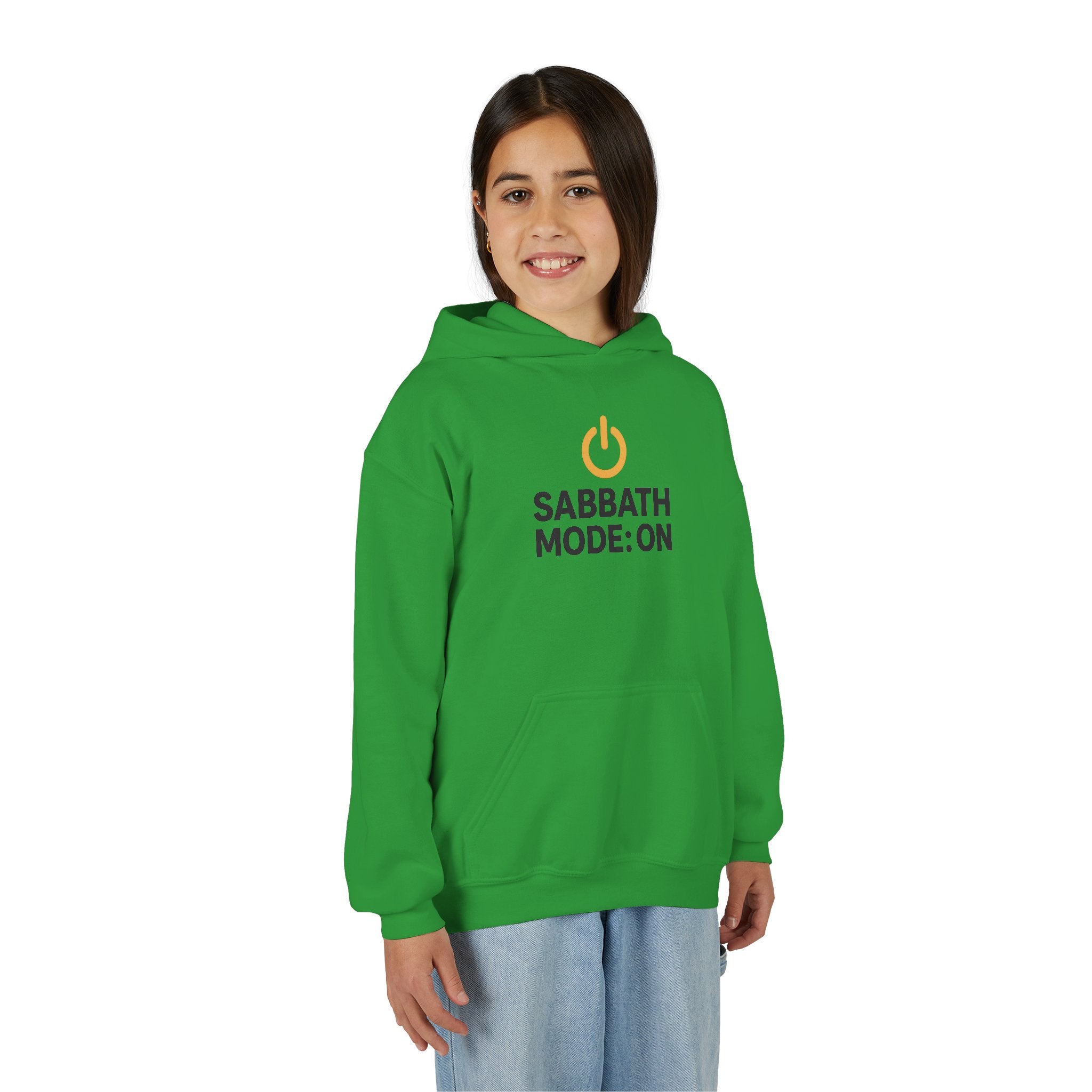 Sabbath Mode Youth Hoodie, Comfortable Hooded Sweatshirt for Kids, Perfect for Religious Observances, Christian Gift, Sunday Wear