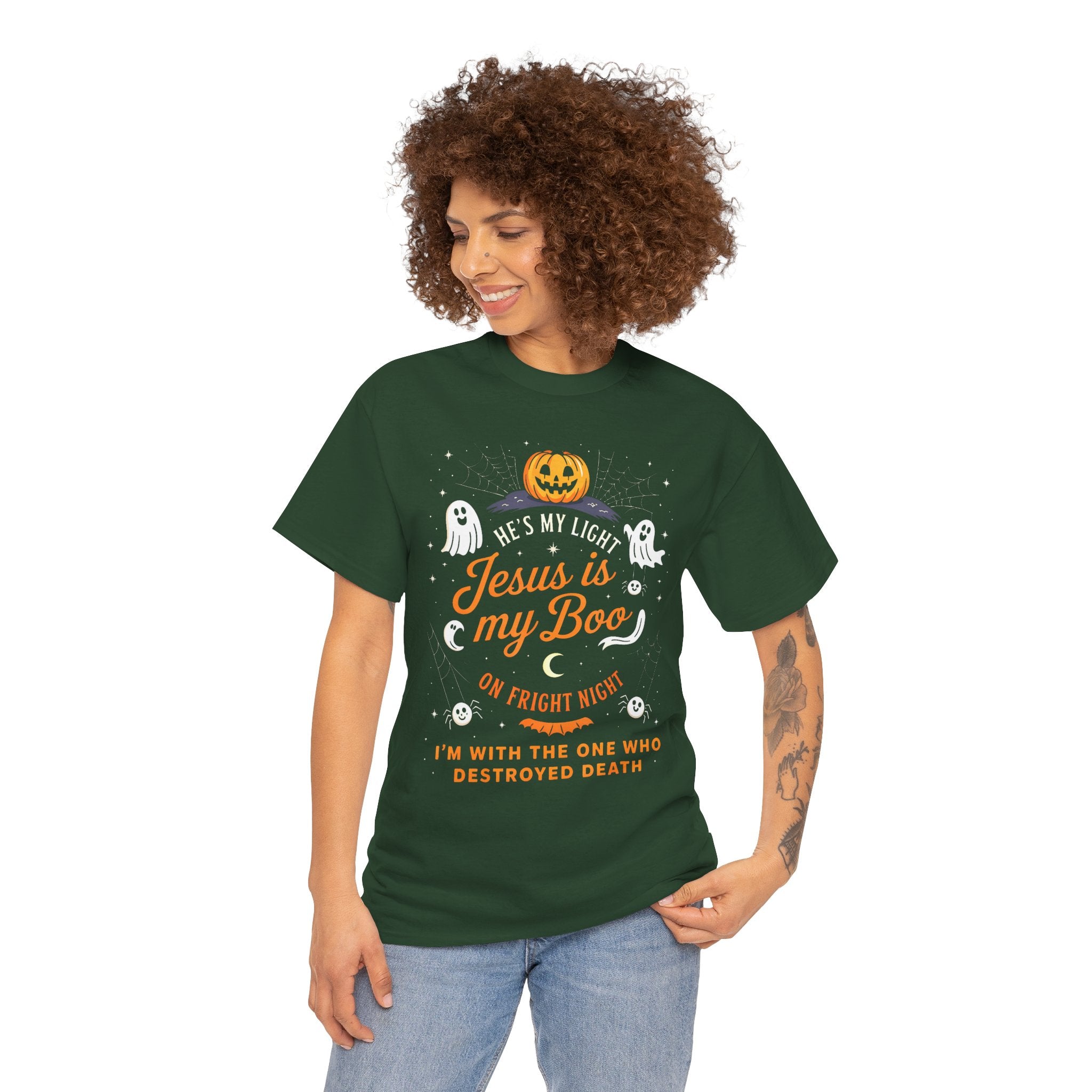 Halloween Faith Tee - Jesus is My Boo, Unisex T-Shirt for Halloween, Christian Halloween Shirt, Gift for Christian Friends, Spooky [...]