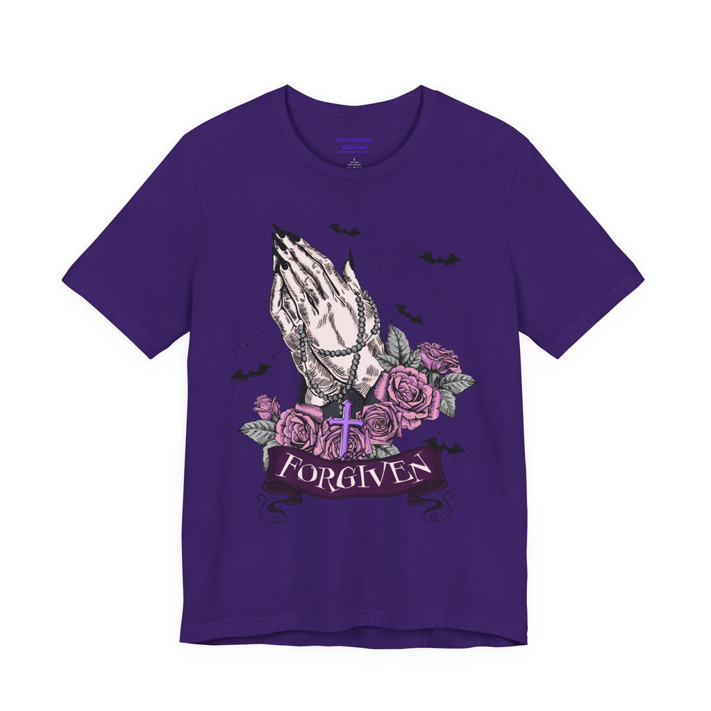 Forgiven Graphic Tee - Unisex Jersey Short Sleeve Shirt, Spiritual Apparel, Gift for Believers, Casual Outfit, Faith Inspired Fashion