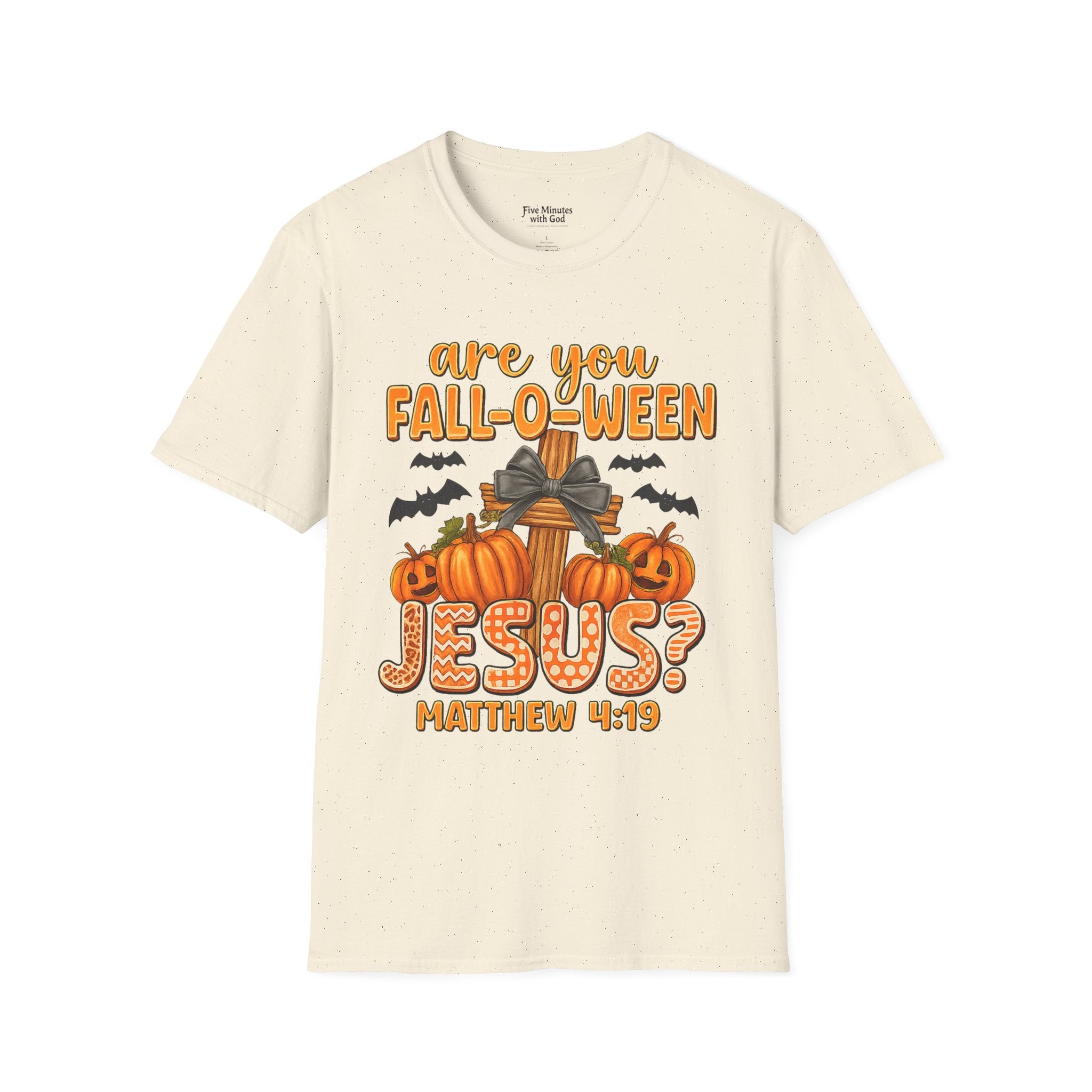 Funny Christian Halloween T-Shirt, Jesus Pumpkin Tee, Unisex Fall Shirt, Autumn Festive Apparel, Holiday Gift Idea