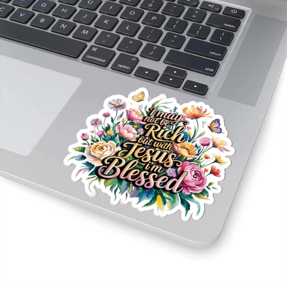 Inspirational Floral Stickers for Faith and Gratitude, Bible Verse Decor, Christian Gifts, Planner Stickers, Laptop Decor, Motivation