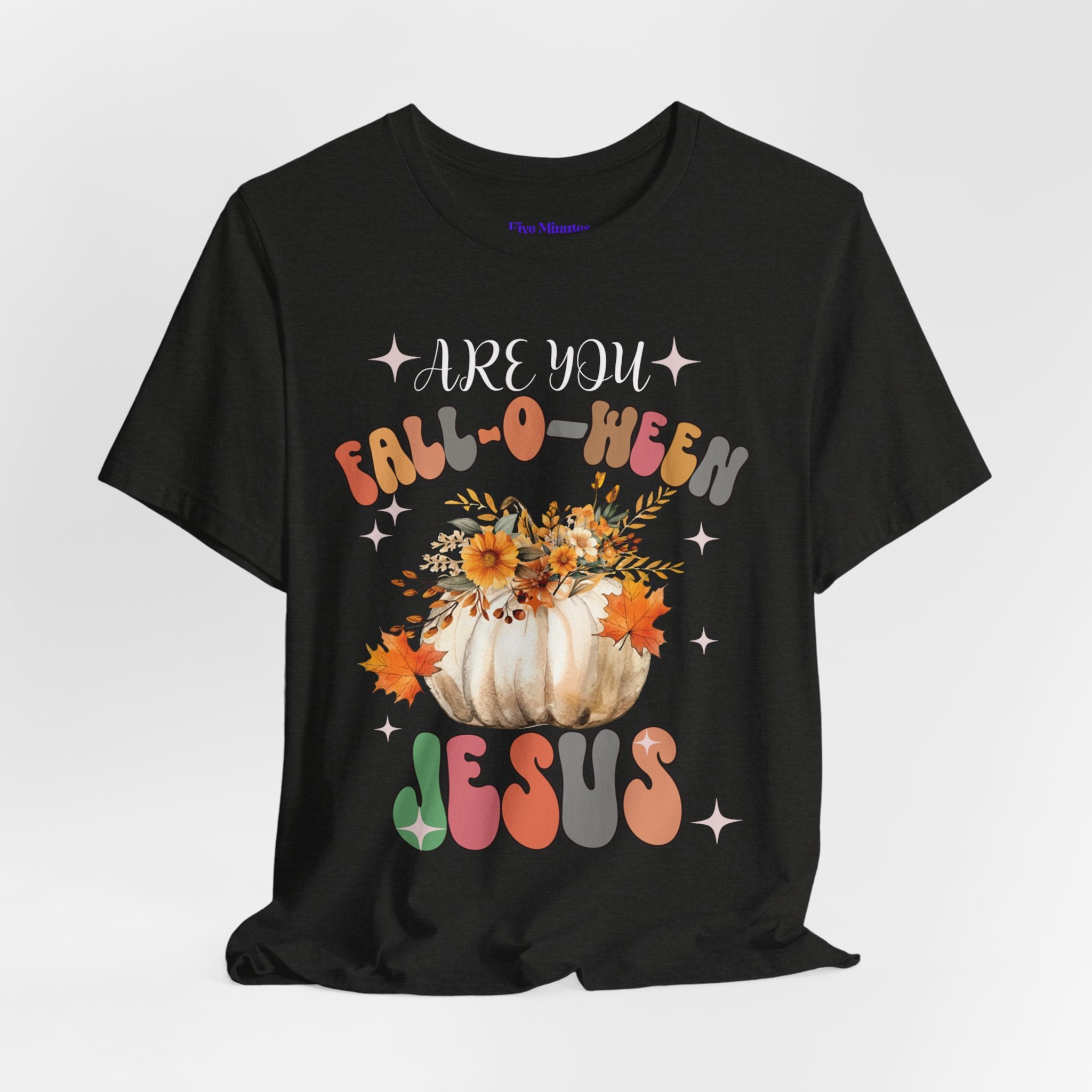 Fall-Themed Jesus Tee, Unisex Jersey T-Shirt, Cozy Autumn Apparel, Thanksgiving Gift, Fall Celebration Shirt, Christian Fashion