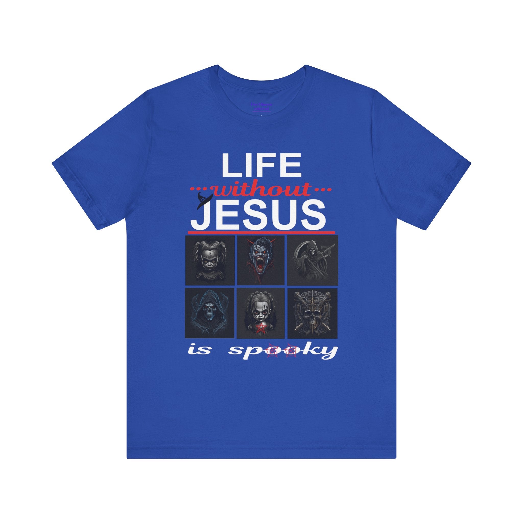 Funny Christian Tee - 'Life Without Jesus is Spooky' Unisex Jersey Short Sleeve T-Shirt, Faith Apparel, Religious Gift, Halloween Tee, [...]
