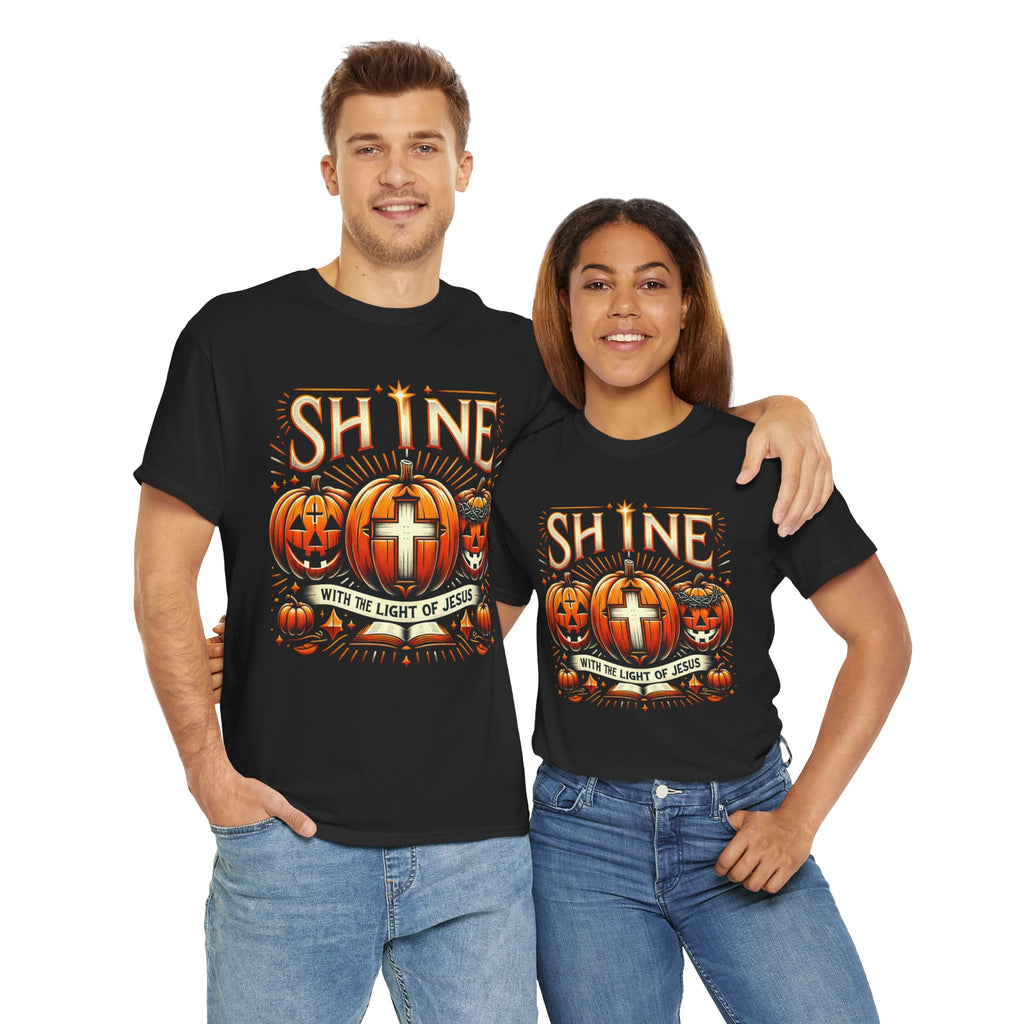 Halloween Jesus Graphic Tee | Unisex Cotton T-Shirt, Spooky Season Apparel, Faith-Based Shirt, Autumn Fashion, Christian Gift