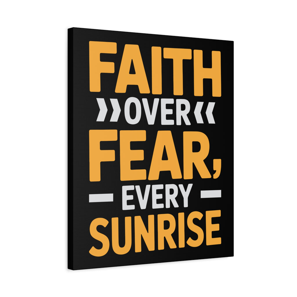 Inspirational Wall Art, Motivation Decor, Faith over Fear Canvas, Uplifting Home Decoration, Perfect Gift for New Beginnings