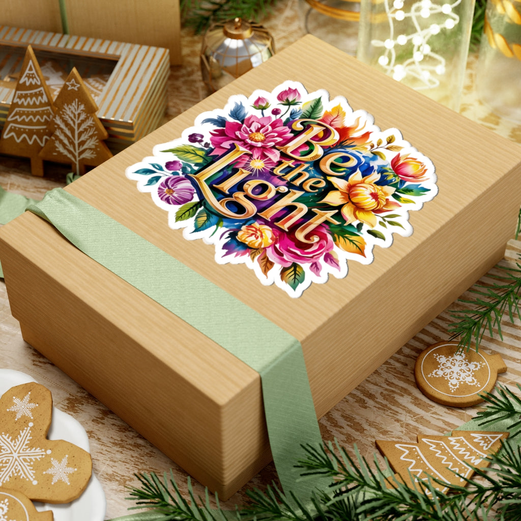 Floral Inspirational Kiss-Cut Stickers | Be the Light | Aesthetic Decals for Laptops, Journals, Gifts, and Home Decor