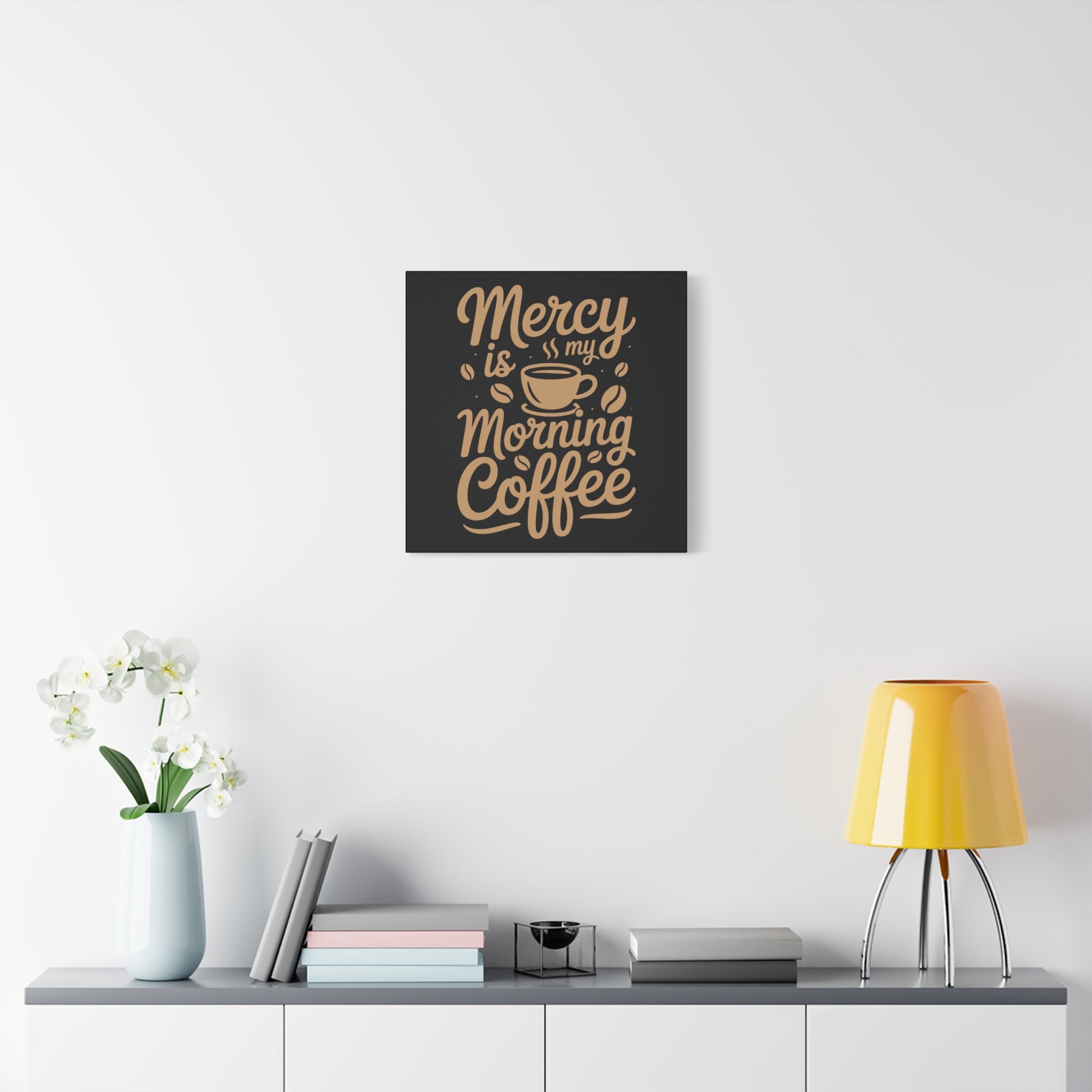 Coffee-Themed Canvas Art Print, Wall Decor for Coffee Lovers, Inspirational Home Decoration, Gift for Friends and Family