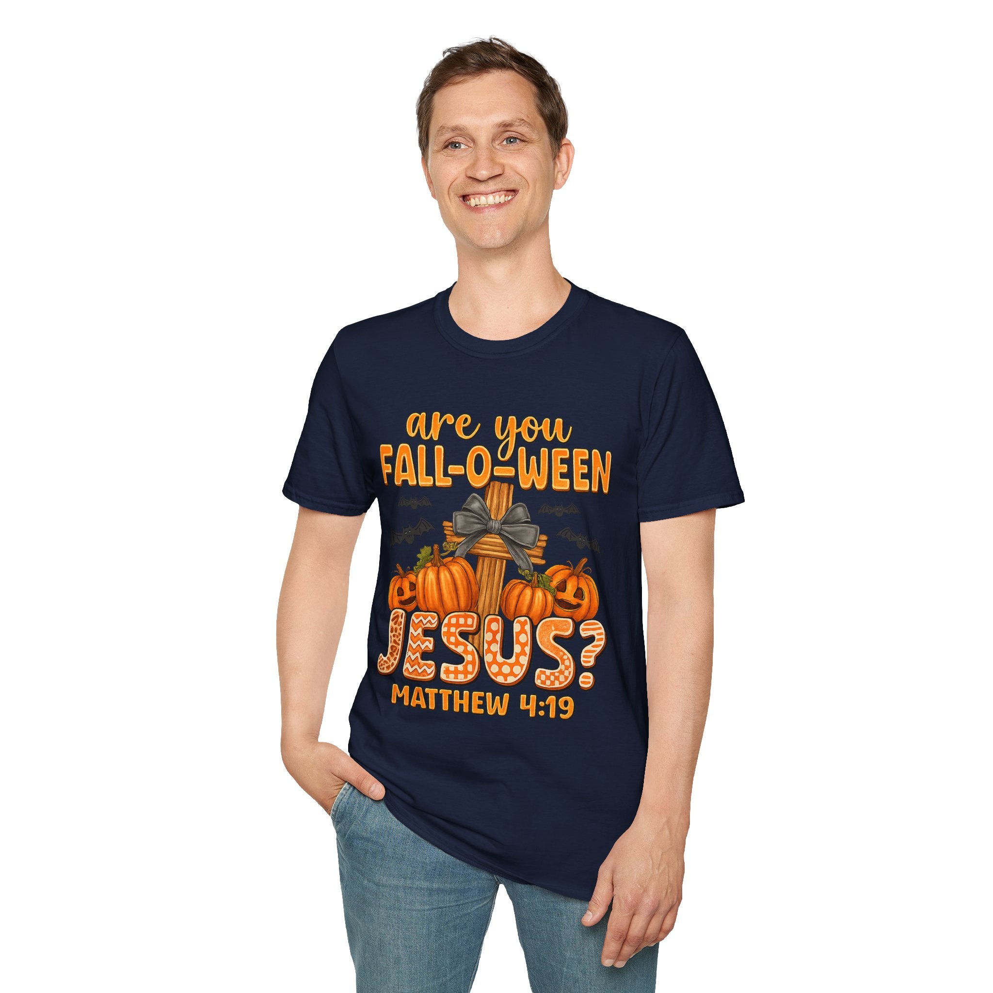 Funny Christian Halloween T-Shirt, Jesus Pumpkin Tee, Unisex Fall Shirt, Autumn Festive Apparel, Holiday Gift Idea
