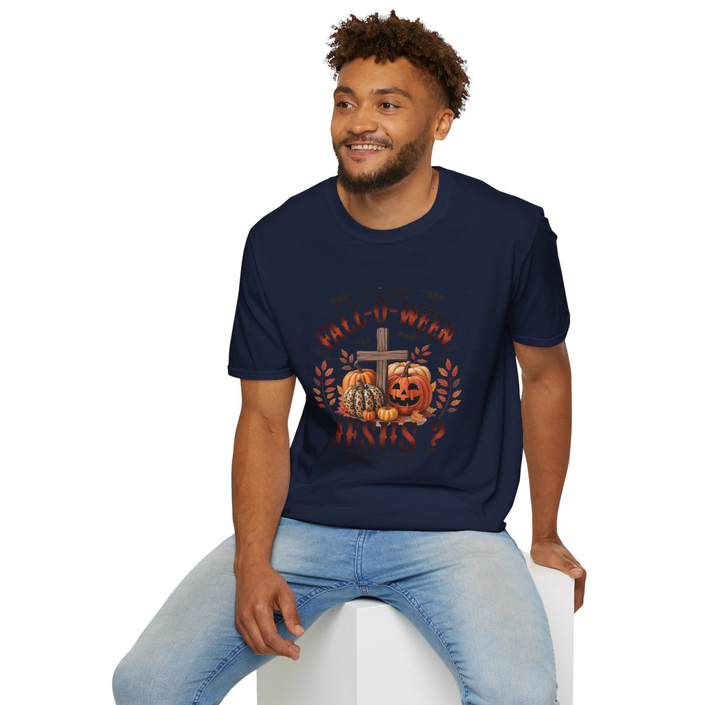 Fall-O-Ween Jesus Unisex T-Shirt, Halloween Tee, Christian Apparel, Fall Shirt, Pumpkin T-Shirt, Autumn Clothing
