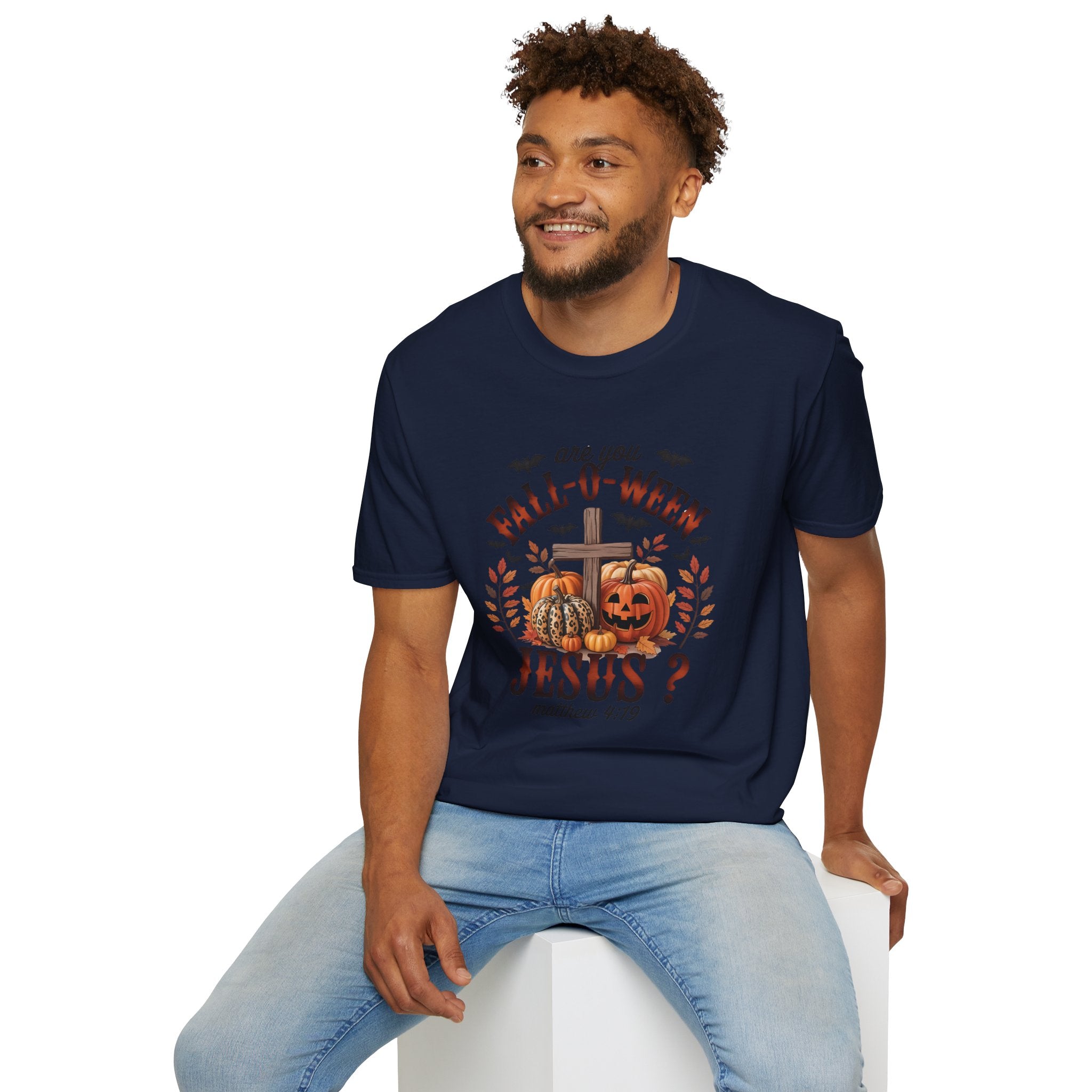 Fall-O-Ween Jesus Unisex T-Shirt, Halloween Tee, Christian Apparel, Fall Shirt, Pumpkin T-Shirt, Autumn Clothing