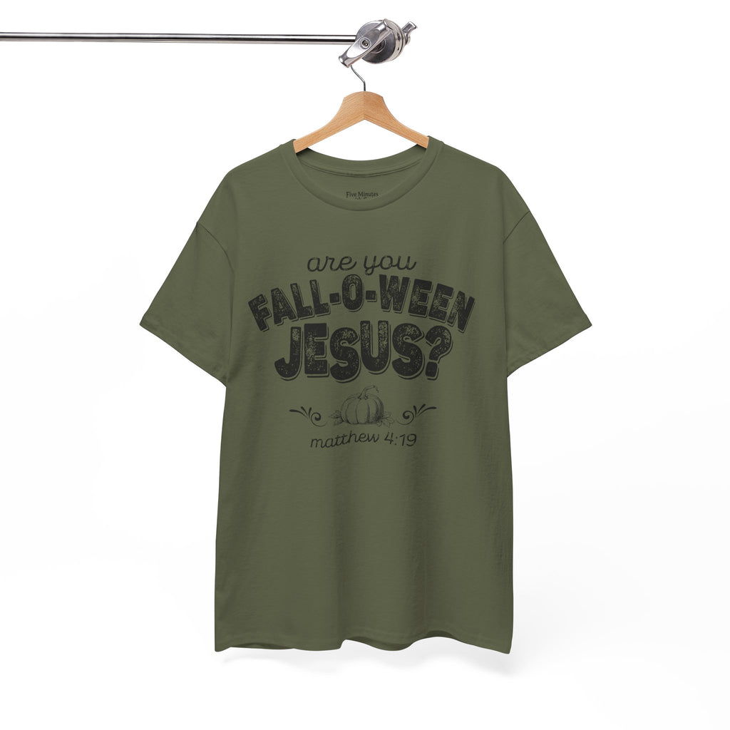 Fall-Themed Tee, Are You Fall-O-Ween Jesus, Unisex Cotton Shirt, Funny Fall Apparel, Halloween T-Shirt, Thanksgiving Gift Ideas