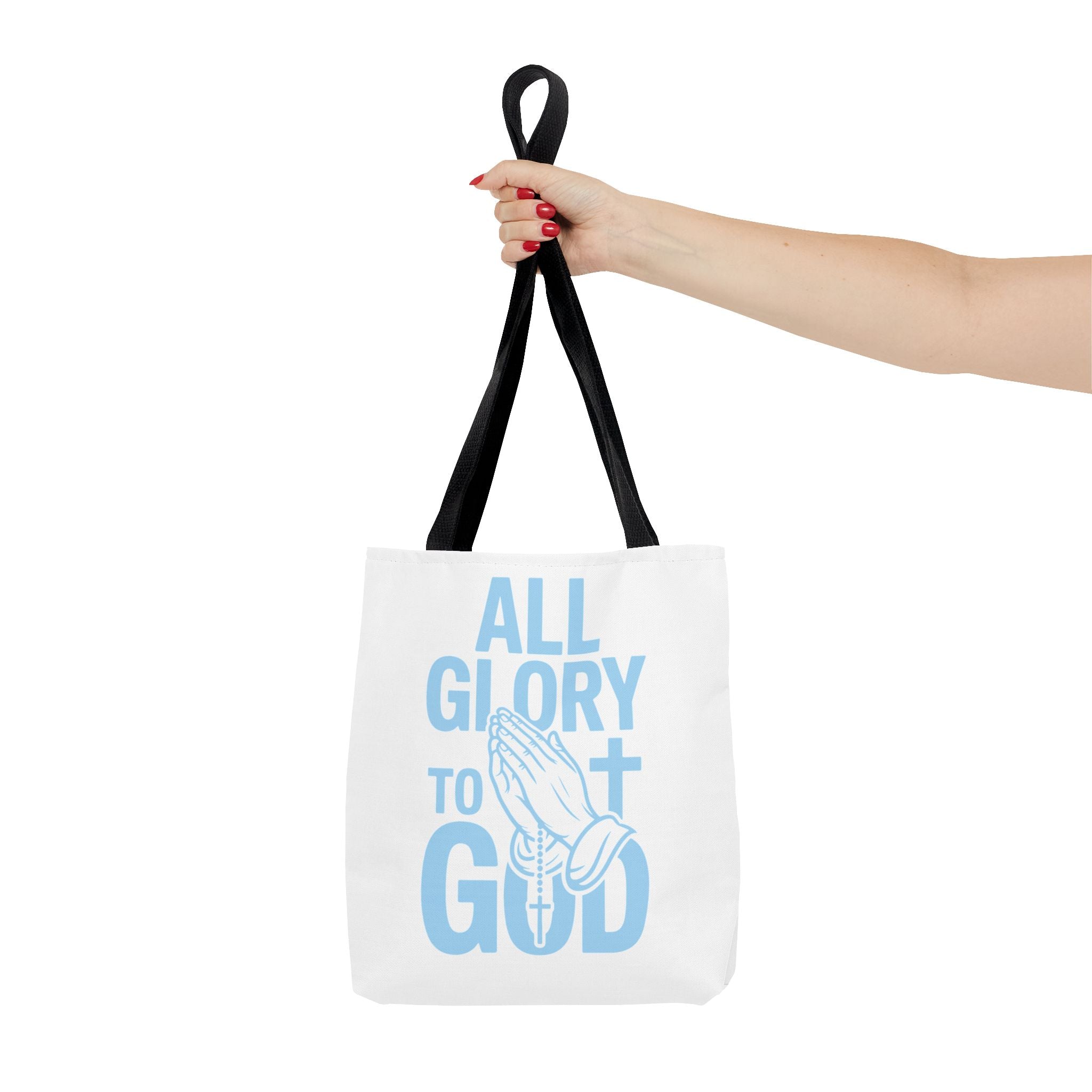 Faith-Inspired Tote Bag, All Glory to God, Christian Gift, Reusable Shopping Bag, Inspirational Tote, Church Event Carryall