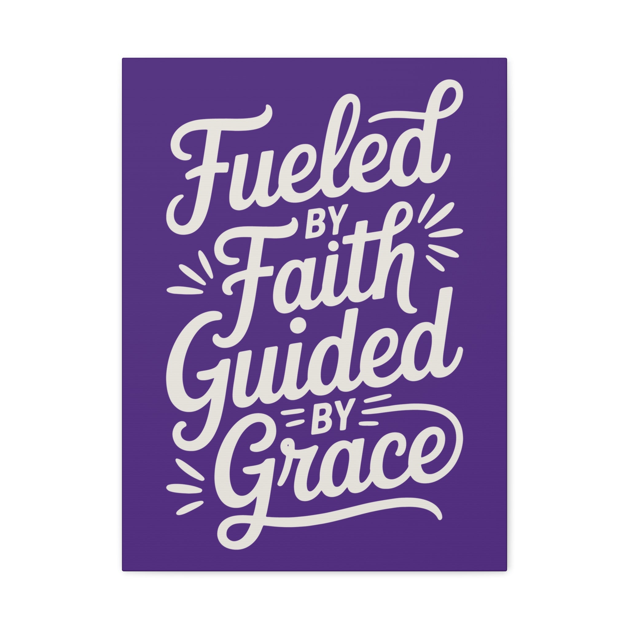 Purple Stretched Canvas Art, Motivational Wall Decor, Home Inspirational Art, Faith-Based Decor, Gift for Faith Lovers