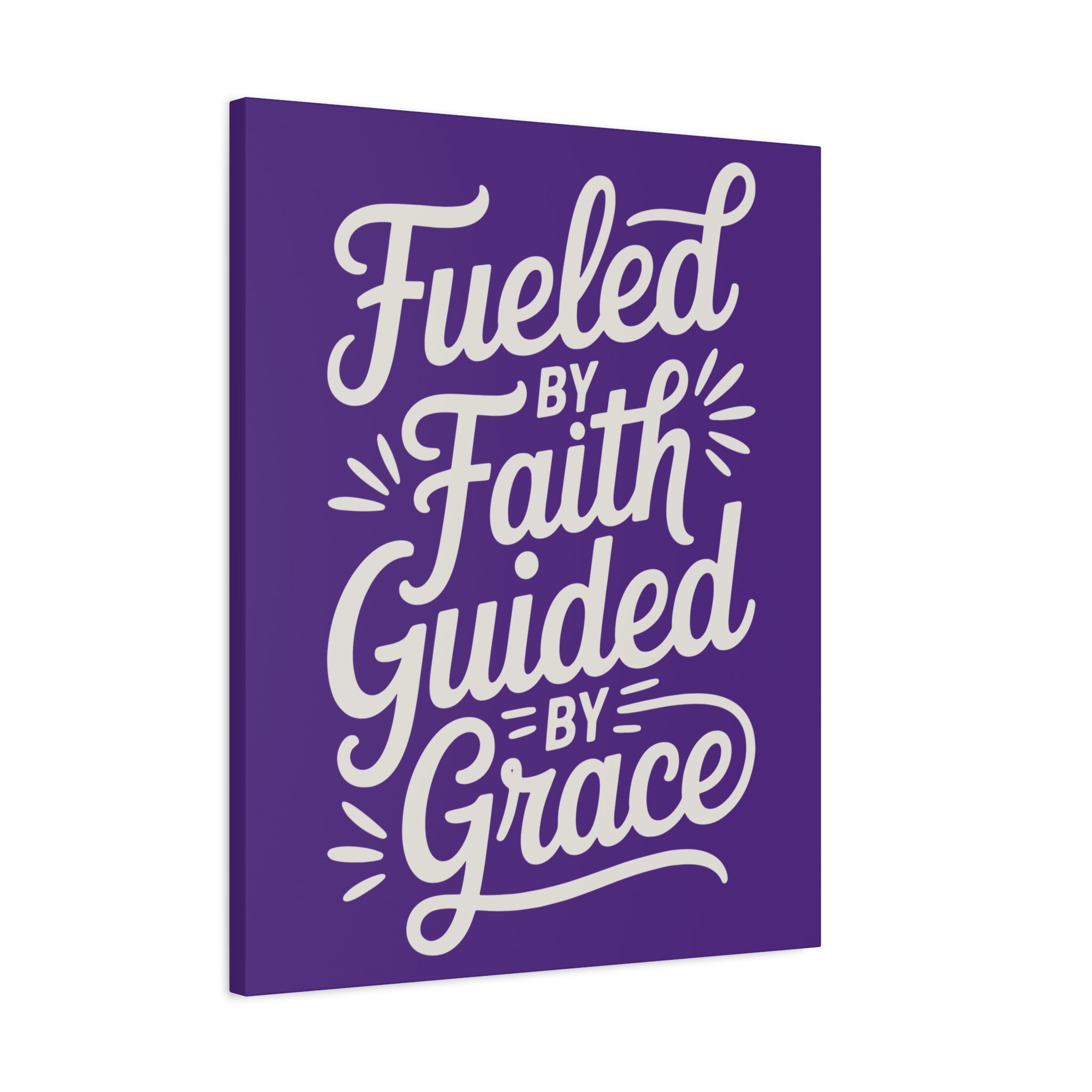 Purple Stretched Canvas Art, Motivational Wall Decor, Home Inspirational Art, Faith-Based Decor, Gift for Faith Lovers