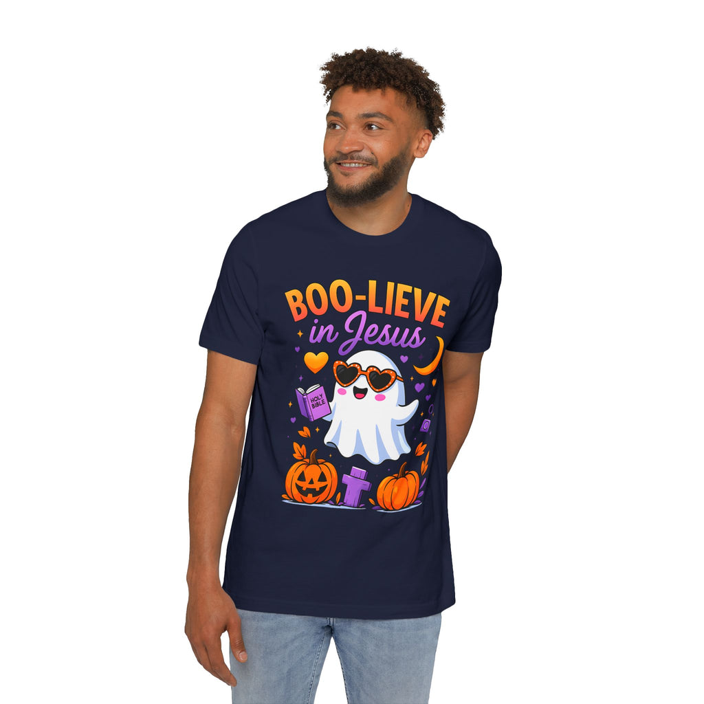 Halloween Christian Ghost T-Shirt, Boo-lieve in Jesus Shirt, Cute Halloween Apparel, Faith-Based Tee, Fall Celebration Top, Spooky [...]